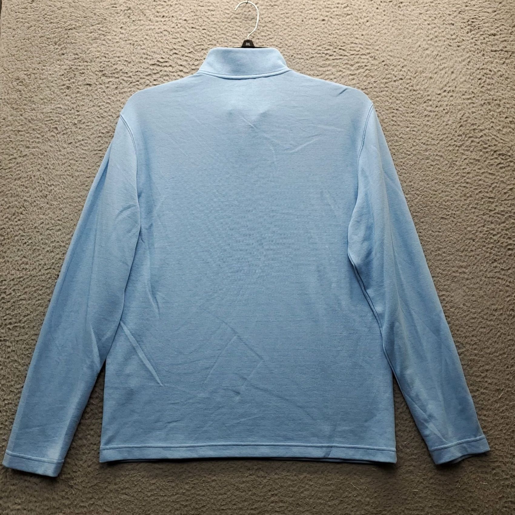 Izod IZOD Golf Sweatshirt Men M Blue Long Sleeve Mock Neck Quarter Zip Pony Logo Size US M / EU 48-50 / 2 - 2 Thumbnail