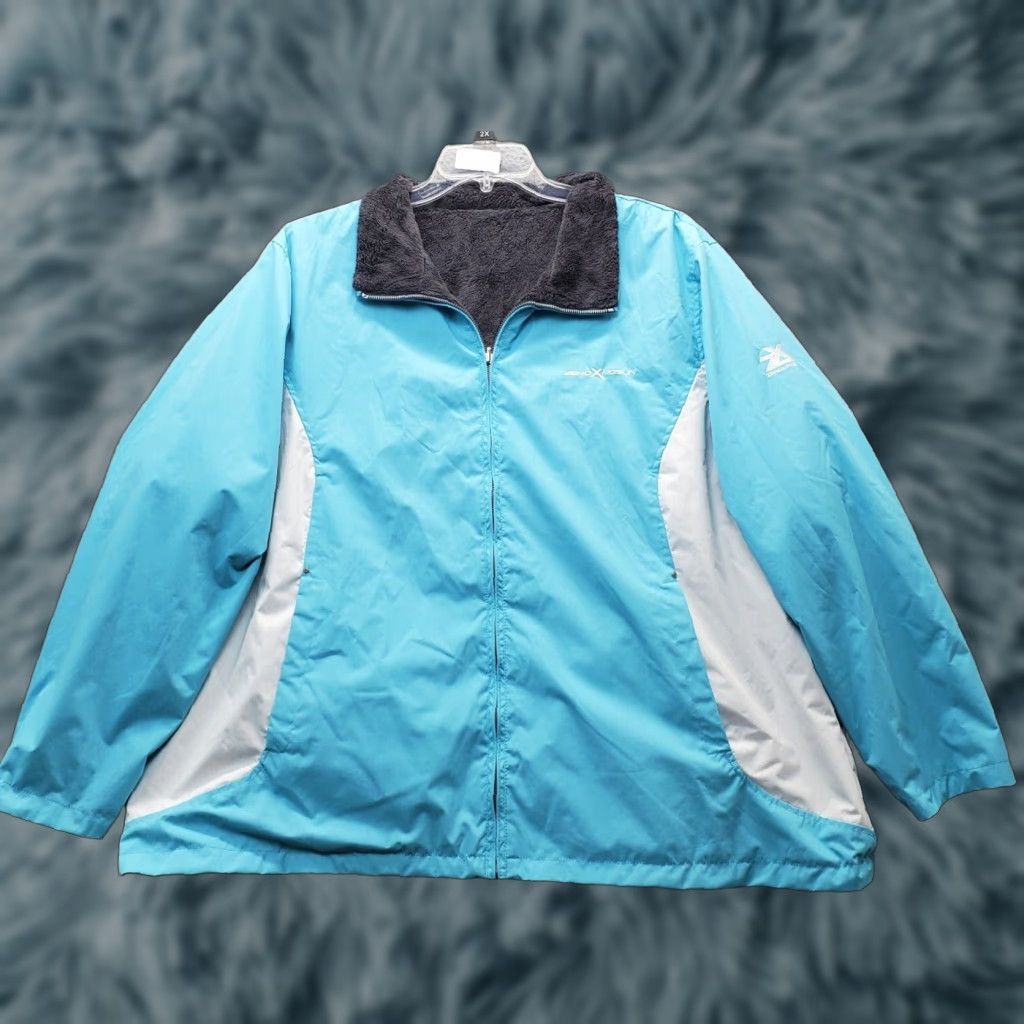 ZeroXposur ZeroXposur Jacket Womens 3X Multicolor Colorblock Reversible Fleece Pockets Full Zip Jacket Womens 3X Multicolor Size XXL / US 16-18 / IT 52-54 - 1 Thumbnail