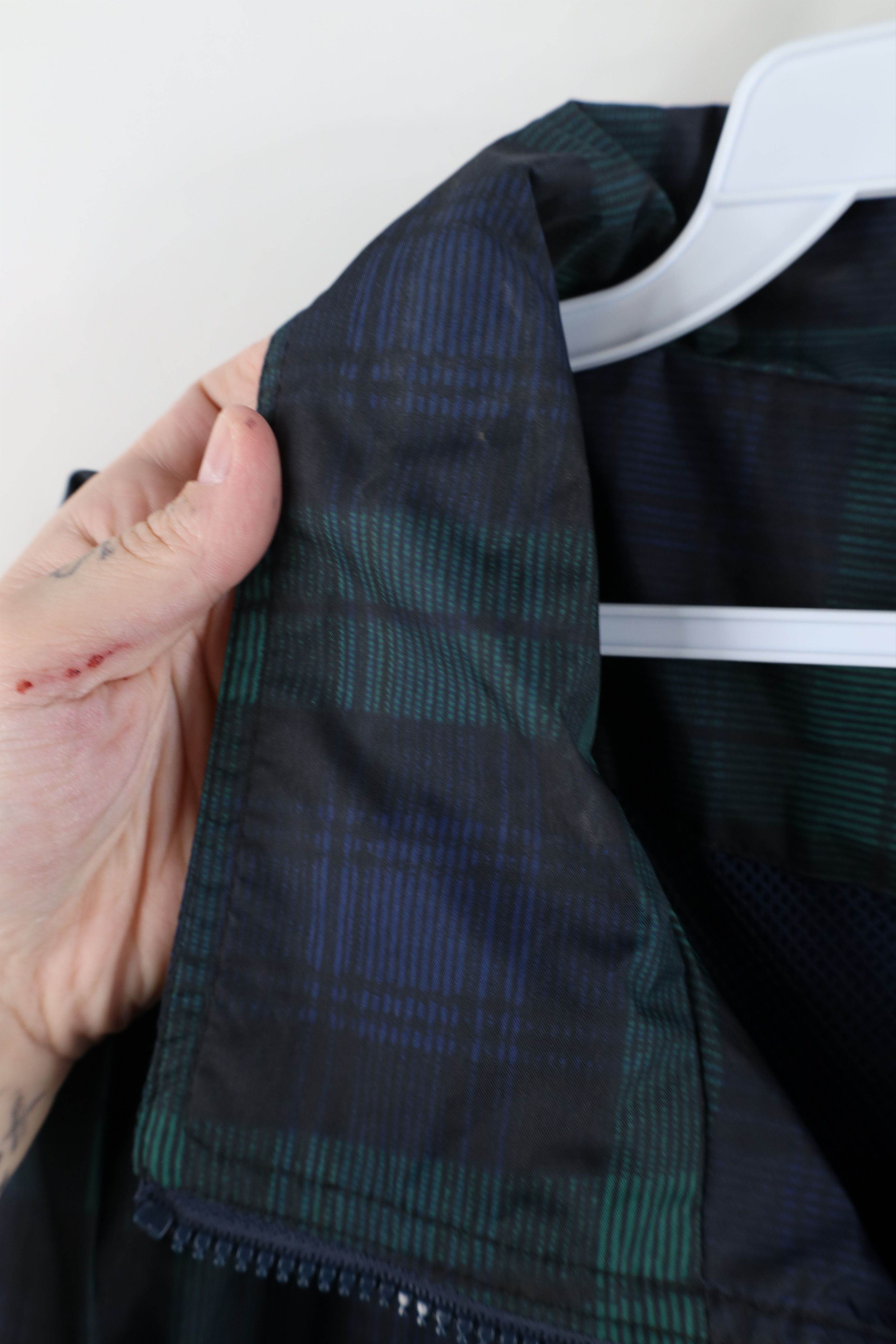 Vintage Vintage 90s Streetwear Full Zip Windbreaker Jacket Plaid Size US L / EU 52-54 / 3 - 10 Thumbnail