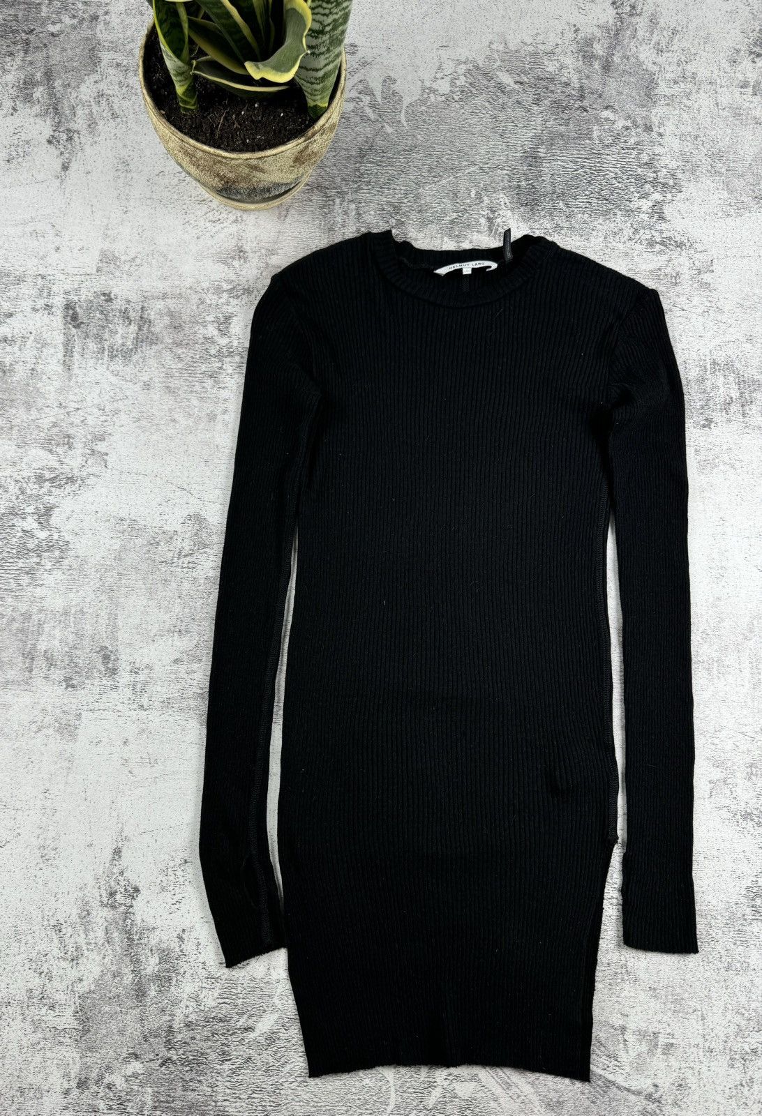 Helmut Lang Helmut Lang Designer Stretch Knited Dress Longsleeve Top Size S / US 4 / IT 40 - 2 Thumbnail