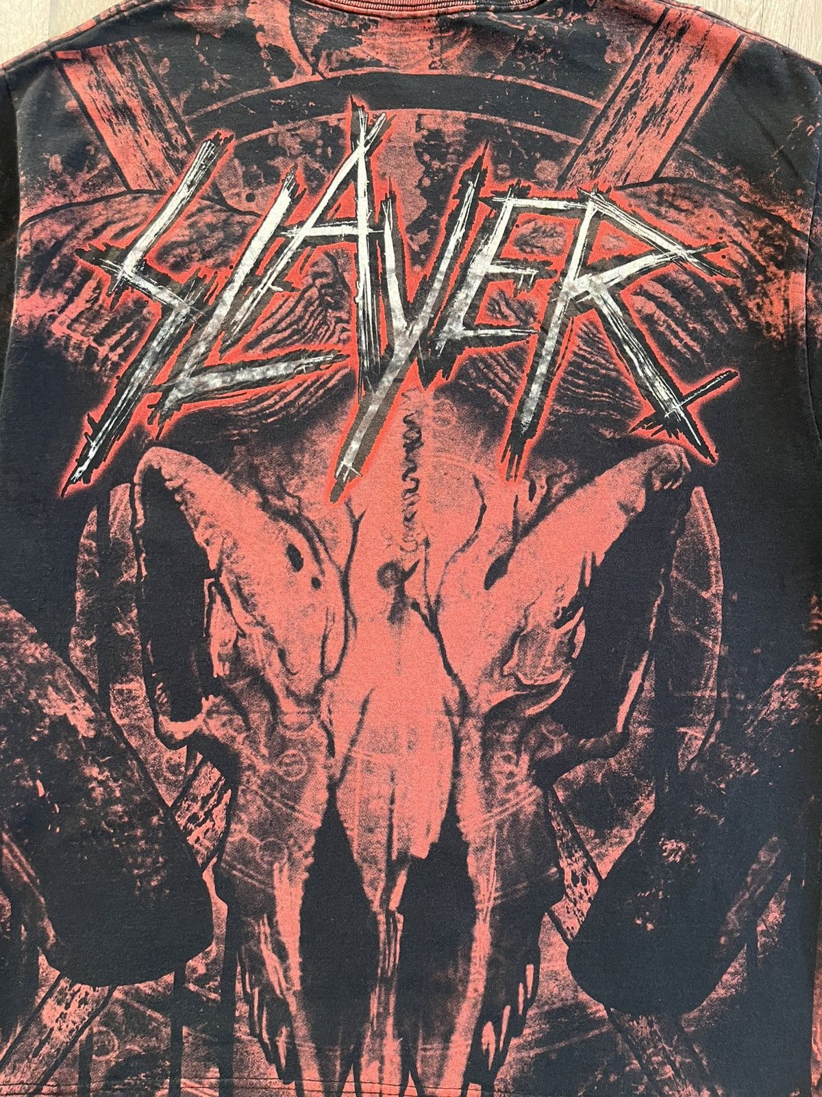 Slayer Vintage 00s Slayer AOP Baphomet Tee Size US L / EU 52-54 / 3 - 9 Thumbnail