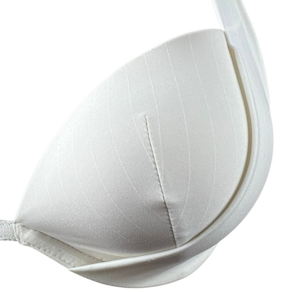 Wolford NWT Wolford Rachel Pinstripe Lace Back Push-Up Bra Ecru Whit Size ONE SIZE - 6 Thumbnail
