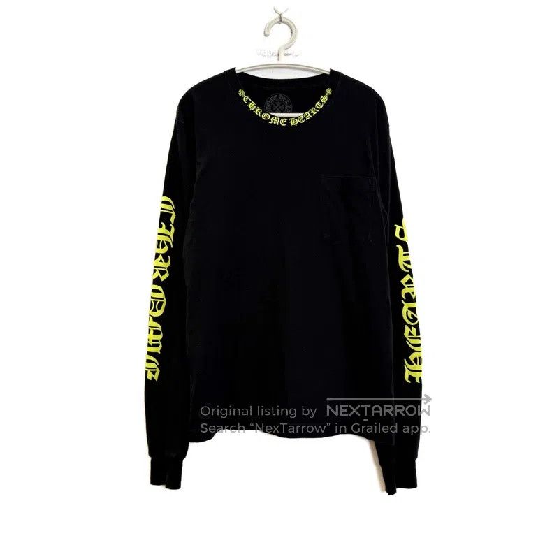 Chrome Hearts CHROME HEARTS Size S Black and yellow logo long sleeve Size US S / EU 44-46 / 1 - 1 Thumbnail