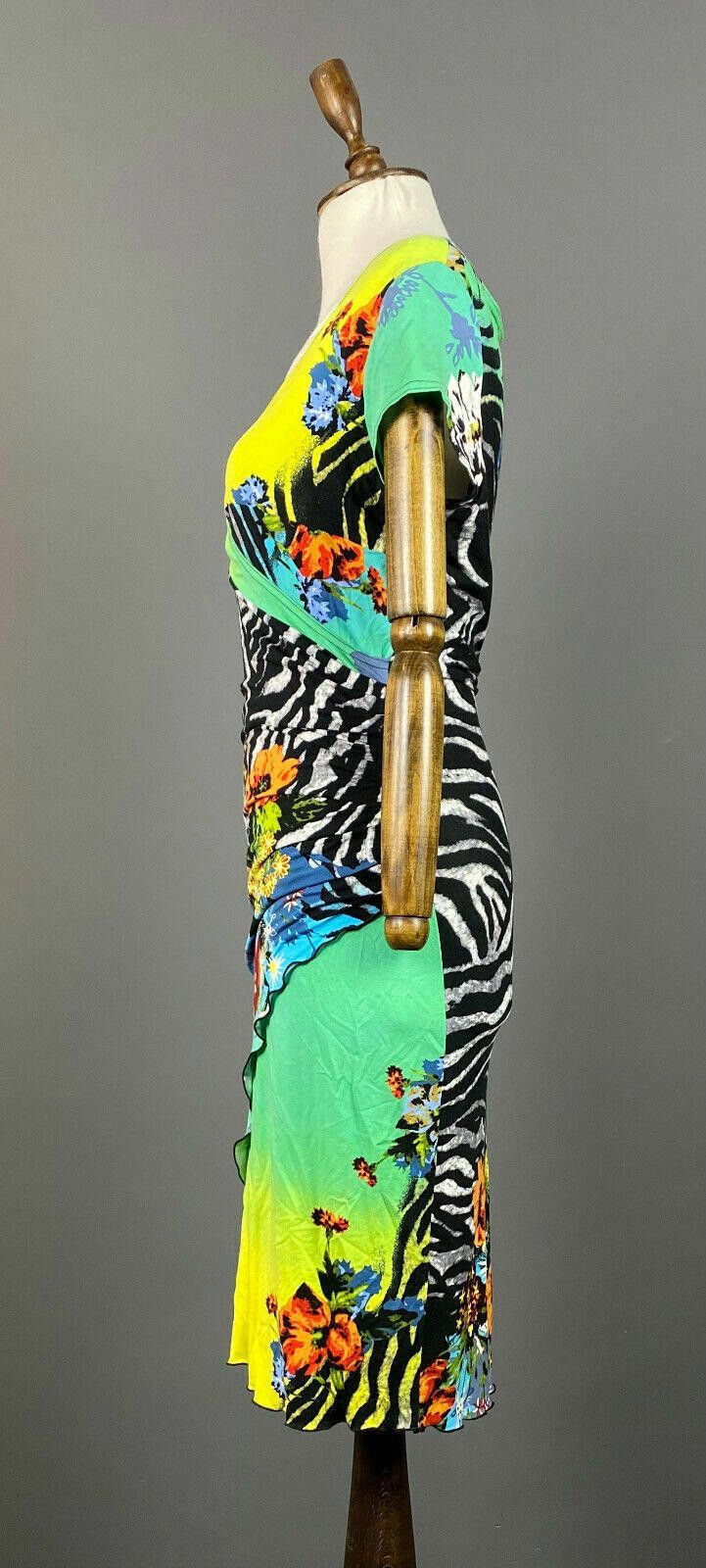 Designer Ladies Joseph Ribkoff Mulicolor Floral Dress Size 10 Size L / US 10 / IT 46 - 5 Thumbnail