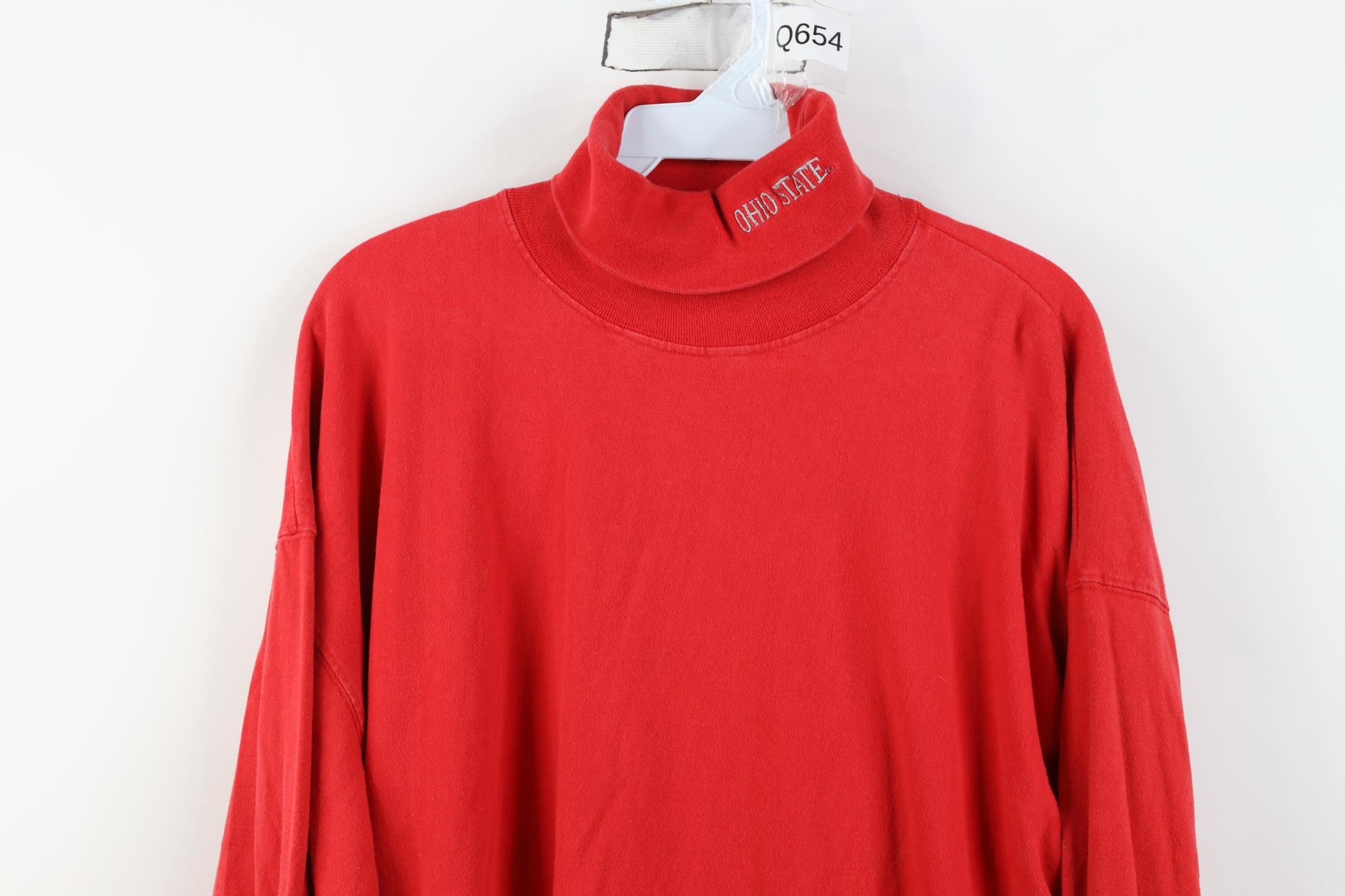 Vintage Vintage 90s Ohio State University Turtleneck T-Shirt Cotton Size US L / EU 52-54 / 3 - 2 Thumbnail