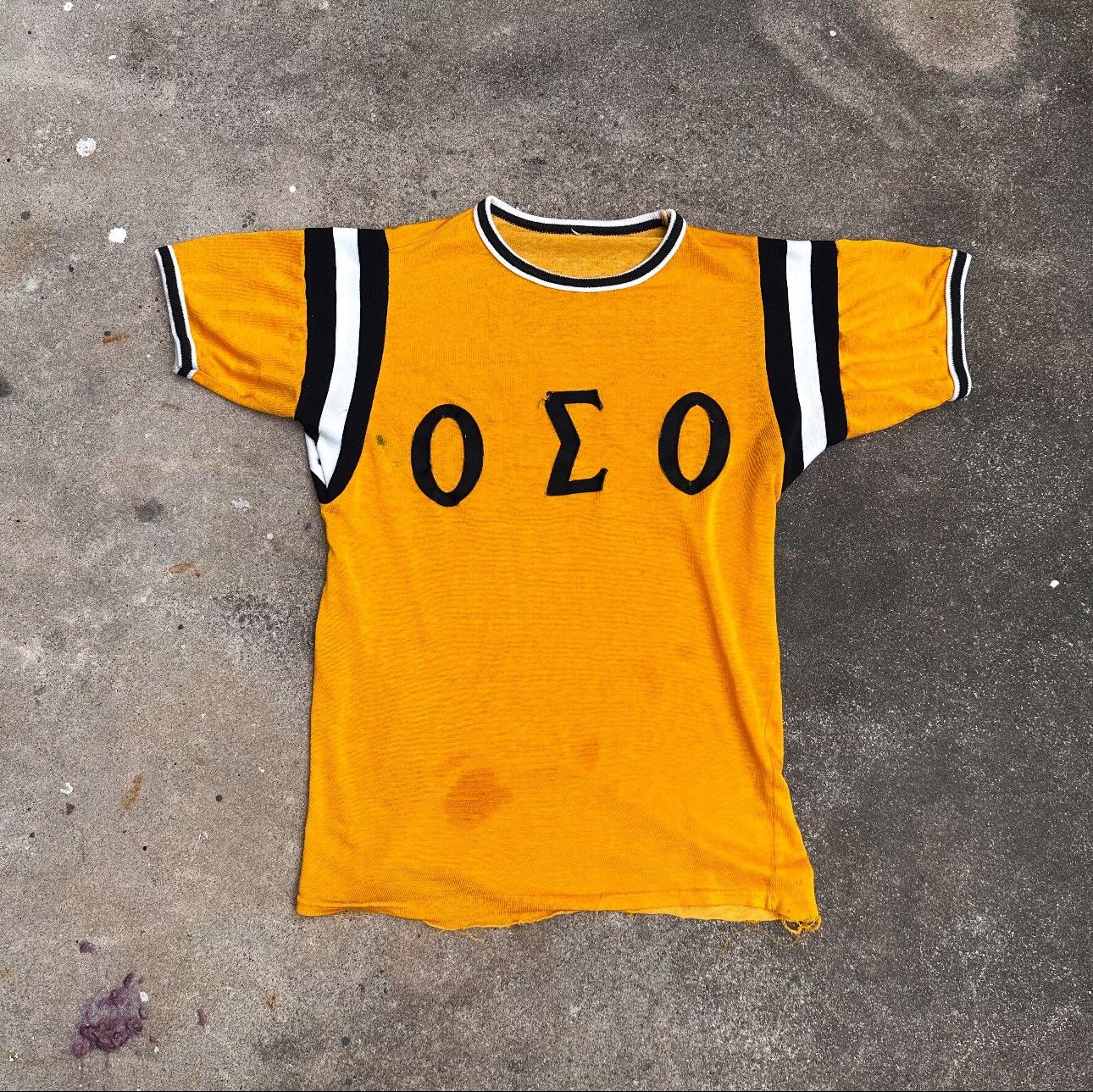 Vintage TRUE VINTAGE Thrashed 50s 60s Durene Jersey Ringer Tee Size US M / EU 48-50 / 2 - 1 Thumbnail