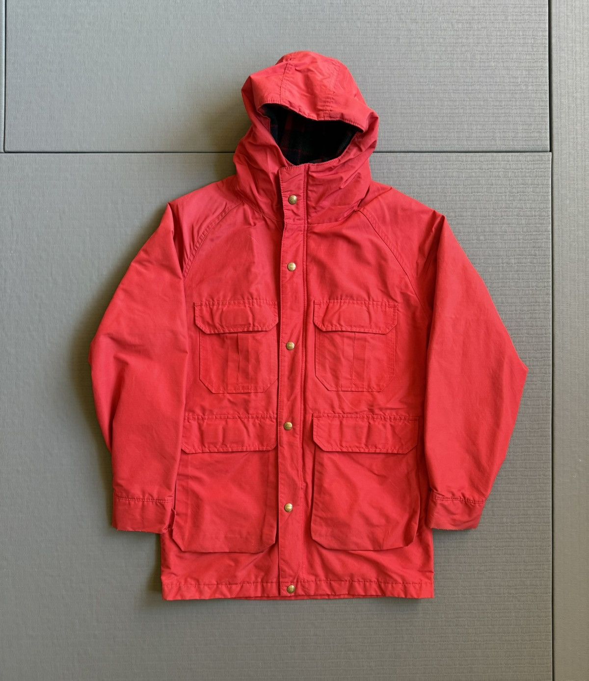 Woolrich Woolen Mills VTG 80s Woolrich Jacket Mens Sm. Red Plaid Wool Lined Parka Size US L / EU 52-54 / 3 - 1 Thumbnail