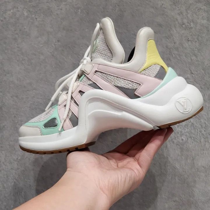 Louis Vuitton Louis Vuitton Archlight Running Shoes in Pink and Green -25 Size US 6.5 / EU 39-40 - 6 Thumbnail