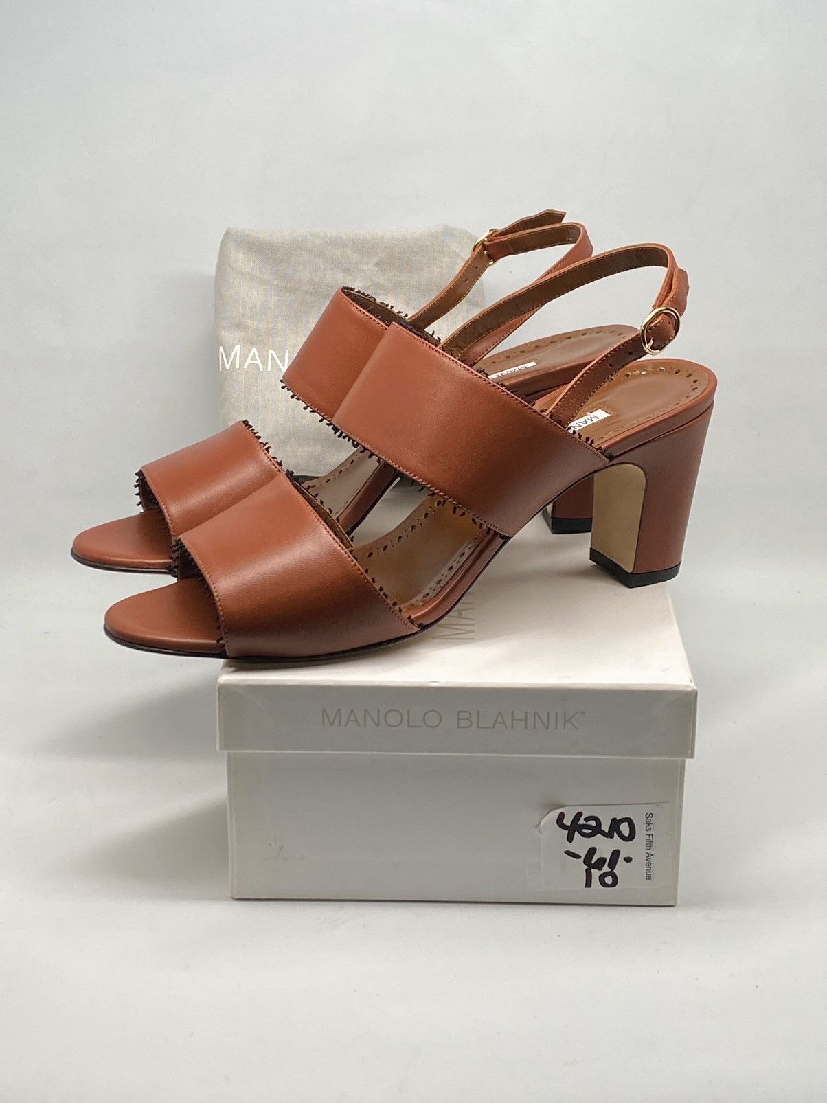 Manolo Blahnik Manolo Blahnik Persio Leather Sandals size 41 Size US 11 / IT 41 - 11 Thumbnail