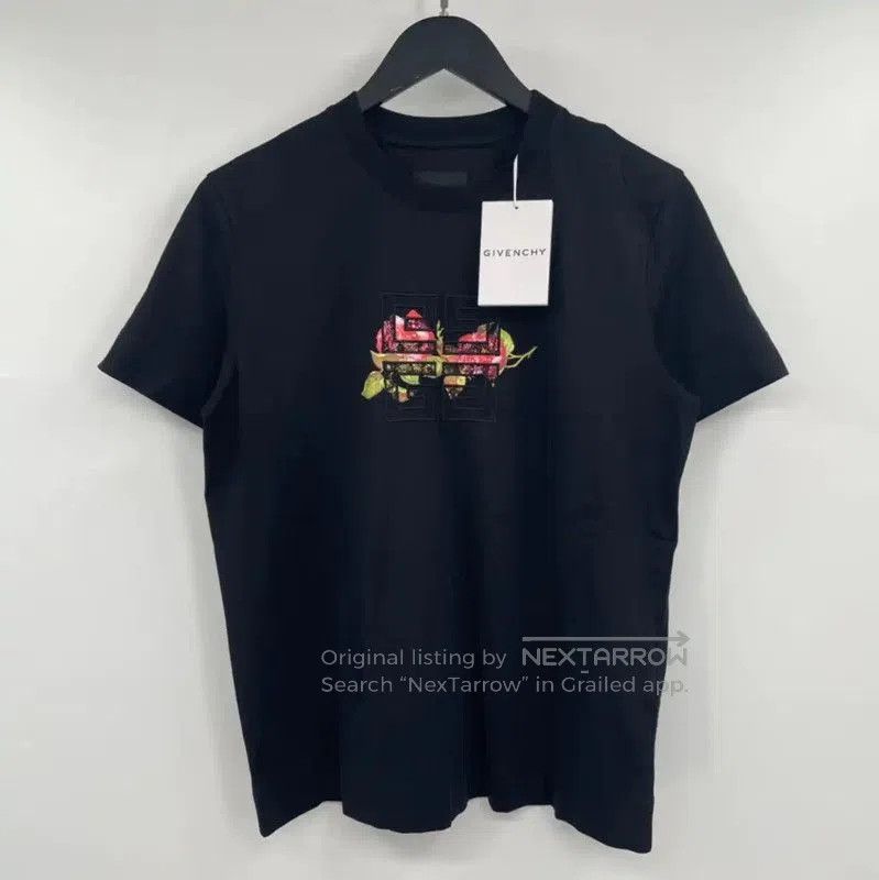 Givenchy Givenchy Black Cotton Short Sleeve T-Shirt . Size L / US 10 / IT 46 - 1 Thumbnail