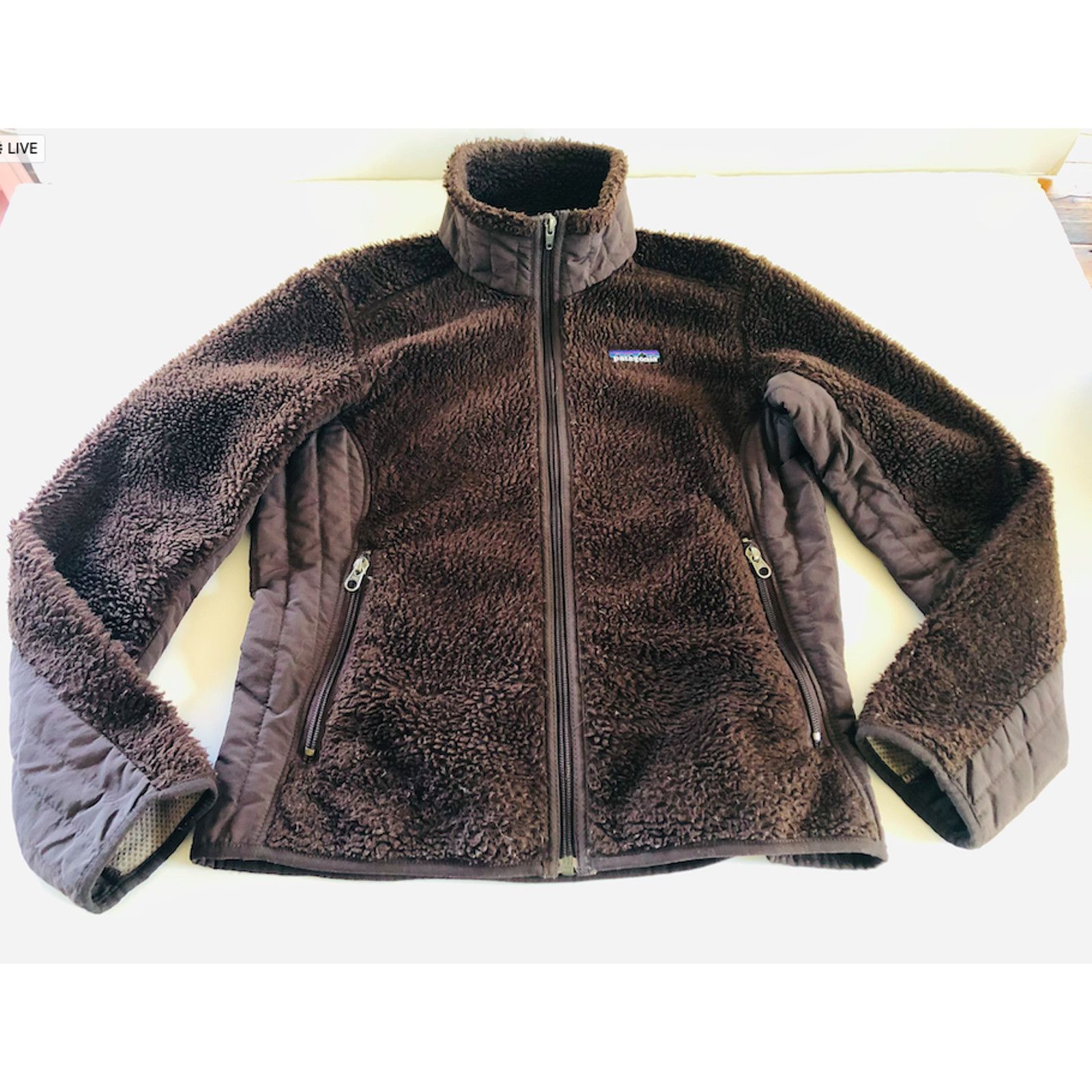 image of Patagonia Womens Brown Deep Pile Retro X Zip Fleece Jacket S (Size Small)