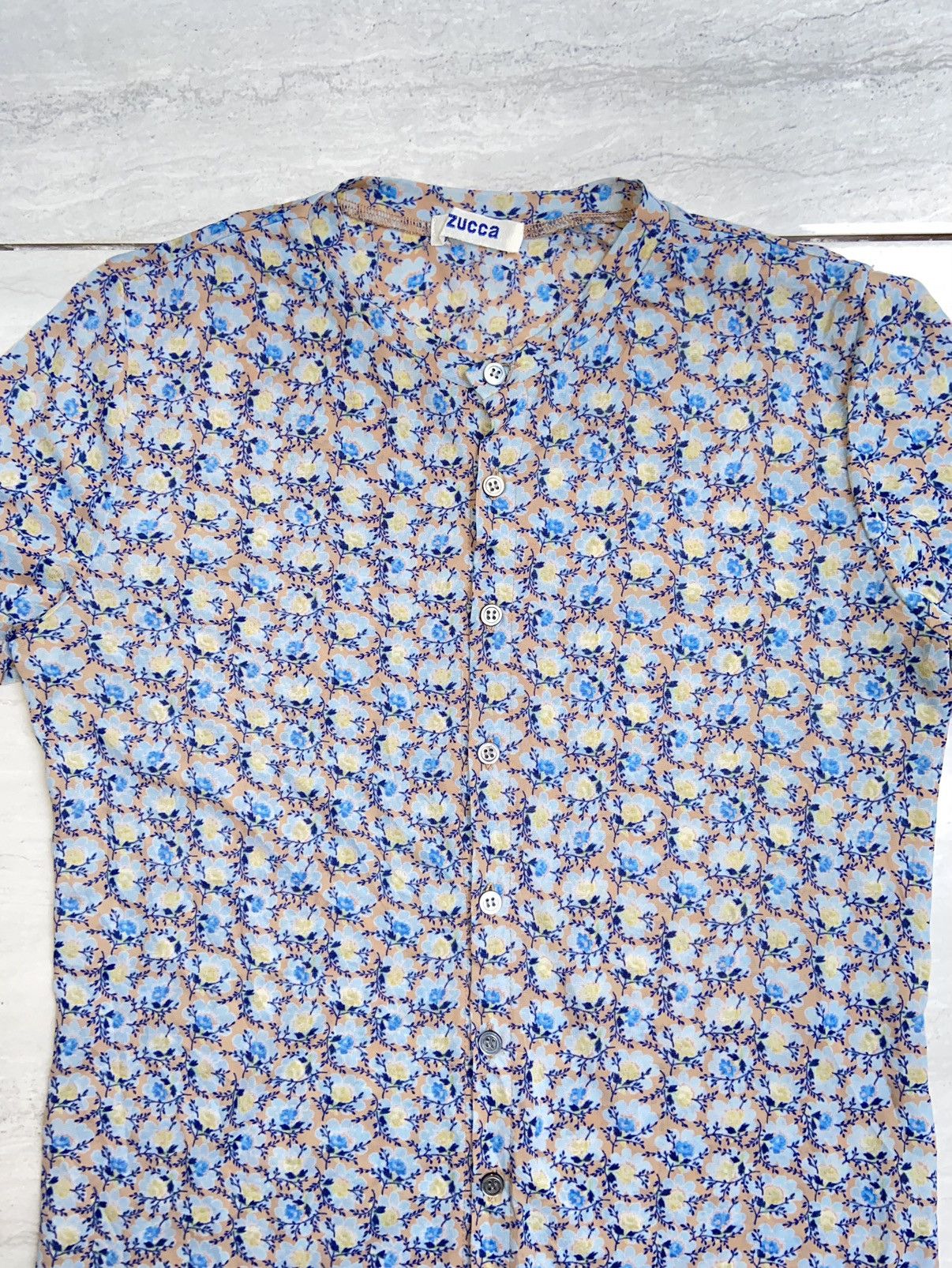 Issey Miyake × Japanese Brand × Zucca ZUCCA Flower Patterned Shirt Size US XS / EU 42 / 0 - 4 Thumbnail