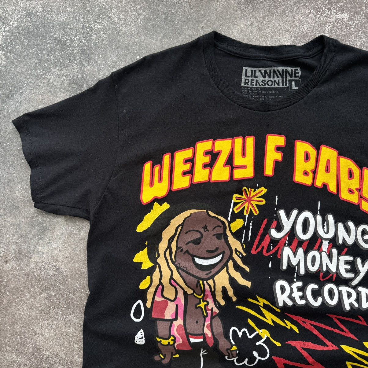 Lil Wayne × Rap Tees Lil Wayne Rap Hip Hop Y2K Real G Big Logo T-Shirt Size US L / EU 52-54 / 3 - 3 Thumbnail
