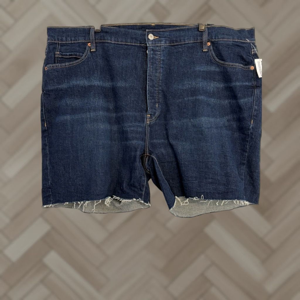 Old Navy NWT Old Navy High Rise Smoothing Pocket Button Fly Shorts 24 Womens Denim Blue 5-Pocket 90s Bohemian Cowboys Cut-Off Regular Fit Size 42" / US 20 - 1 Thumbnail