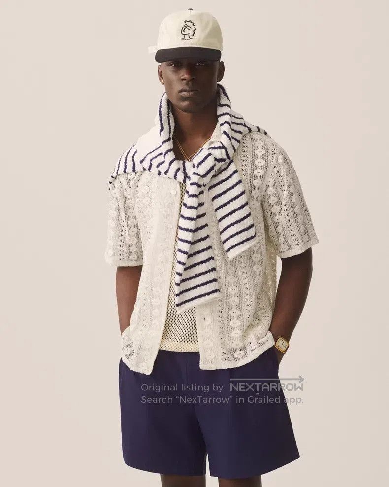 Aime Leon Dore Aime Leon Dore Organic Cotton Collar Striped Turn-up Sweat Size US M / EU 48-50 / 2 - 2 Thumbnail