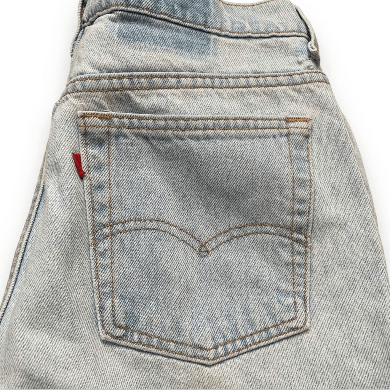 Levi's Vintage 90s Levi’s 521 Tapered Leg Jeans Light Wash 14 Short Size 31" - 6 Thumbnail