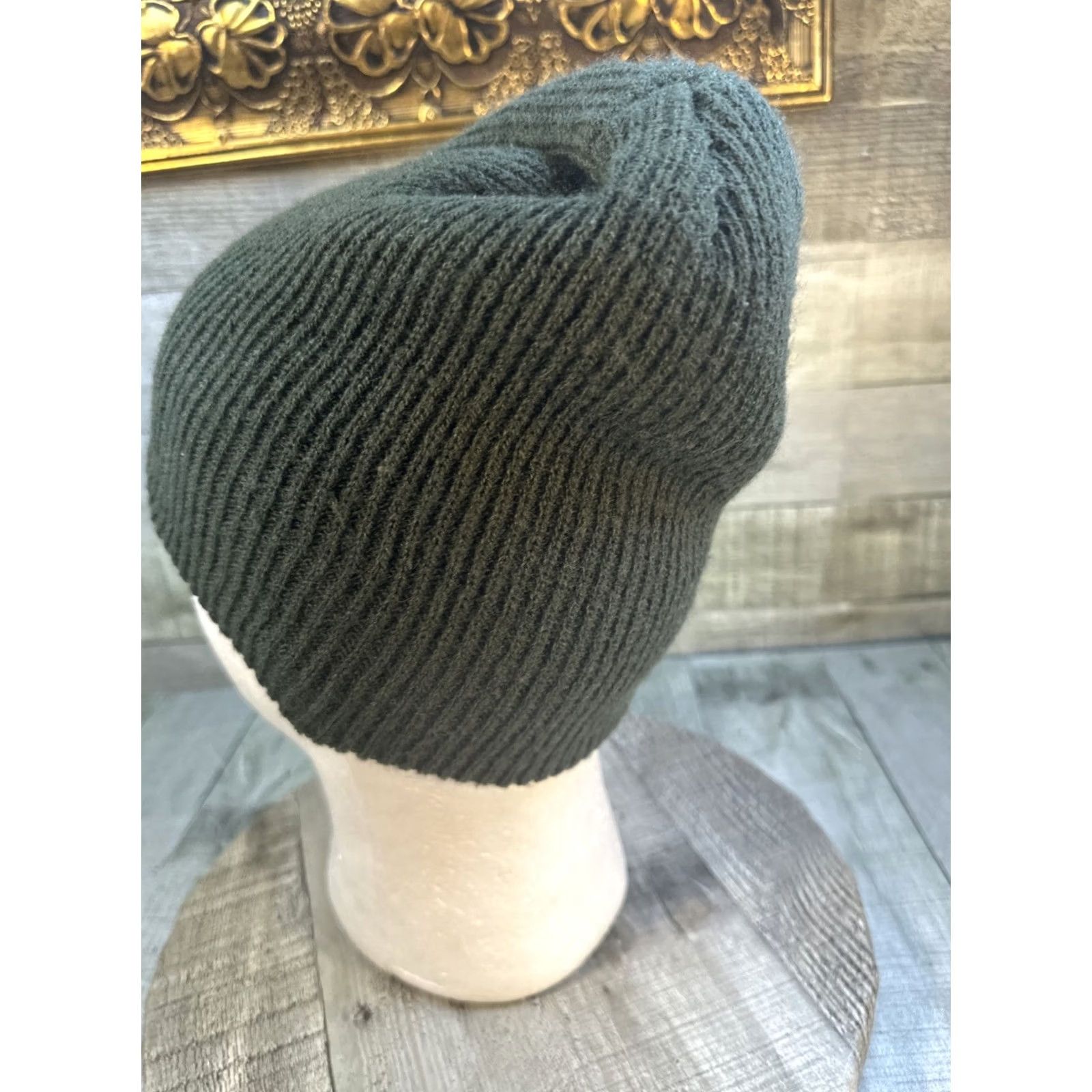 Hang Ten VINTAGE Hang Ten Beanie Olive Green Knit Hat Surf Skatewear Winter Mens Size ONE SIZE - 6 Thumbnail
