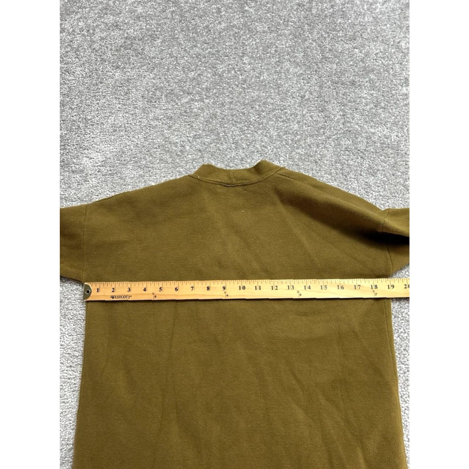 Madewell Madewell Miller Cardigan Womens XS Green Cotton Tight Knit Plunge V Neck Size XS / US 0-2 / IT 36-38 - 6 Thumbnail