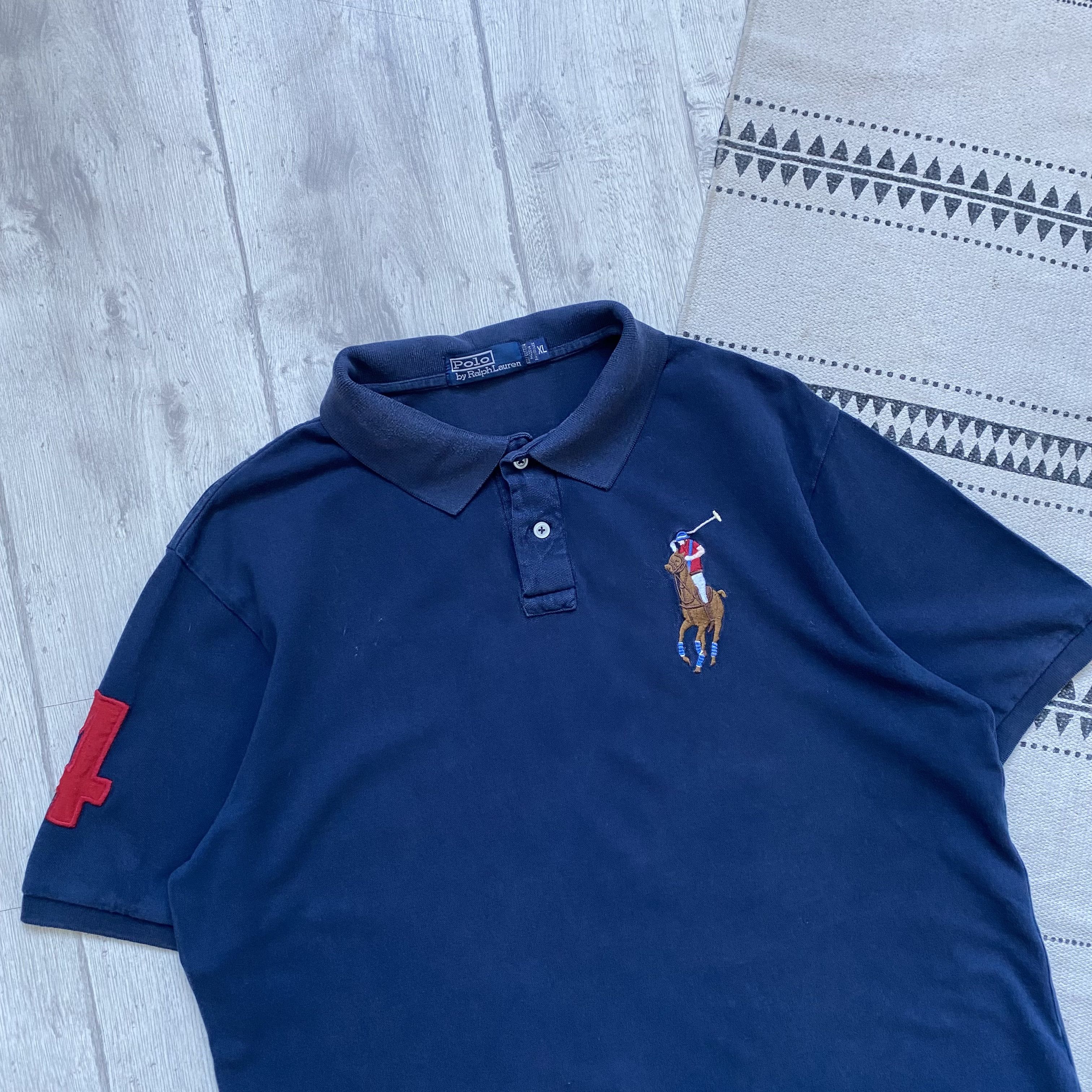 Polo Ralph Lauren Vintage 90s Polo Ralph Lauren Polos #4 Big logo Faded Size US XL / EU 56 / 4 - 2 Thumbnail