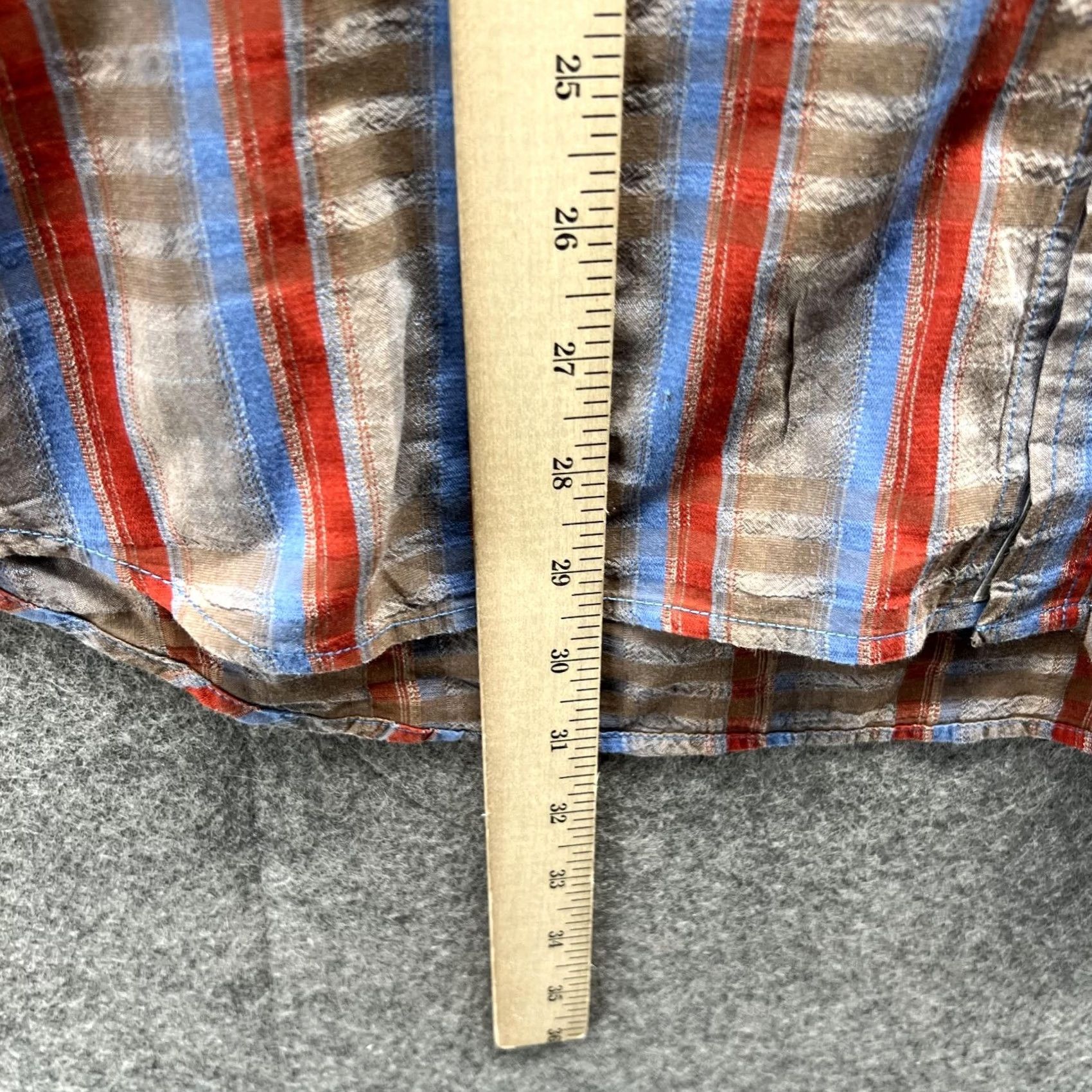 Armani Exchange VINTAGE Armani Exchange Shirt Mens XL Blue Men Beige Casual Button Down Striped Vtg Size US XL / EU 56 / 4 - 7 Thumbnail