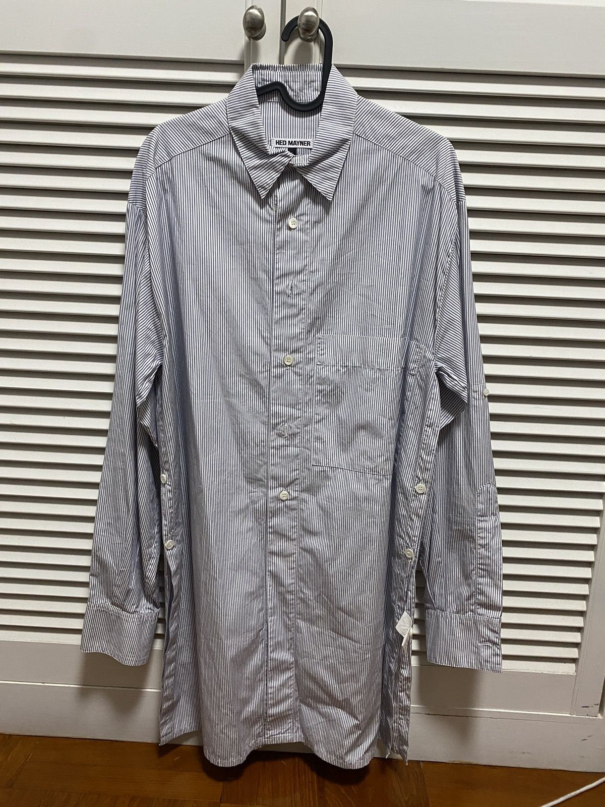 Hed Mayner Striped oversized shirt Size US S / EU 44-46 / 1 - 1 Thumbnail