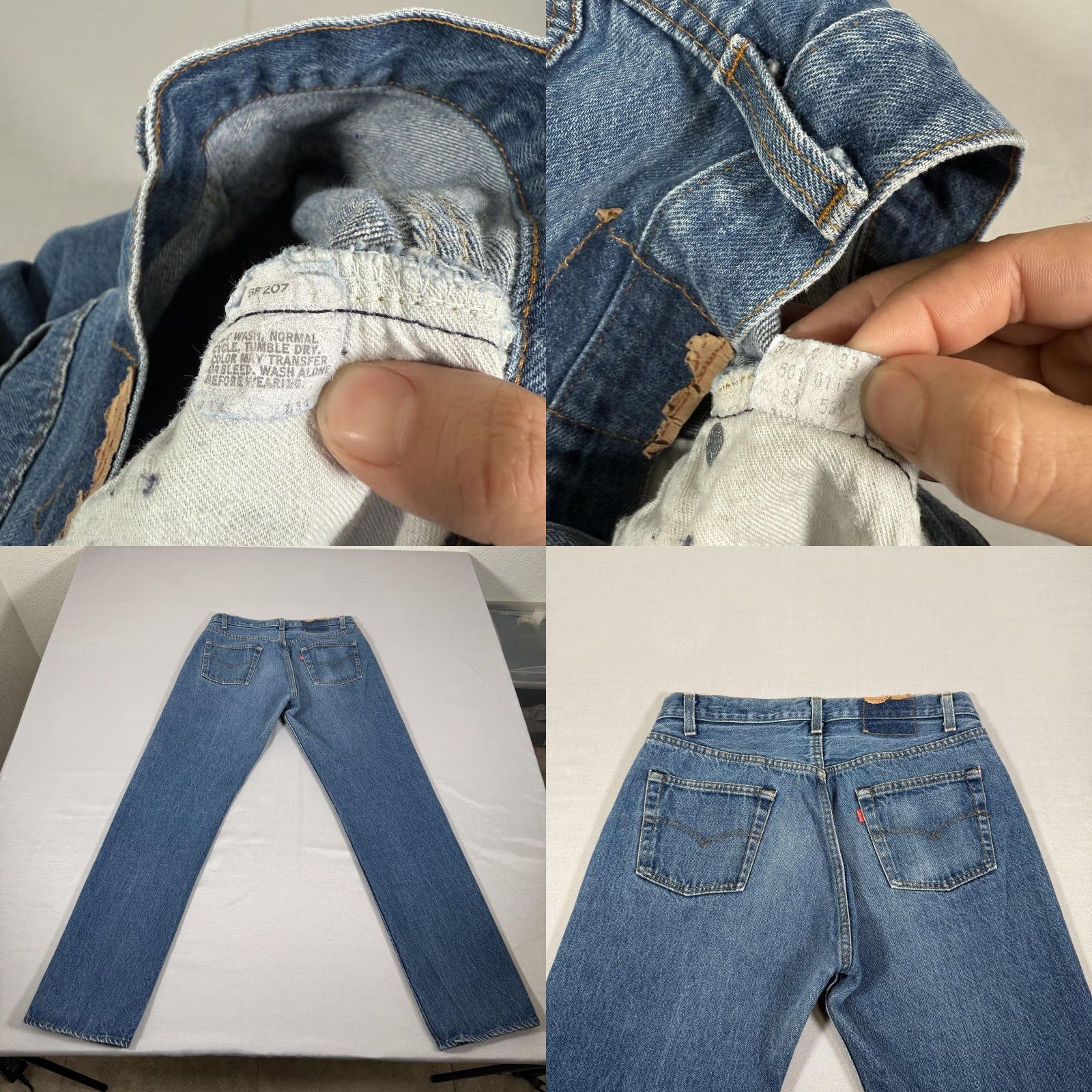 Levi's VINTAGE Levi's 501 Jeans Mens 32x34 Blue 501 Straight Fit Denim Pants Western USA 80s 90s Size US 32 / EU 48 - 9 Thumbnail