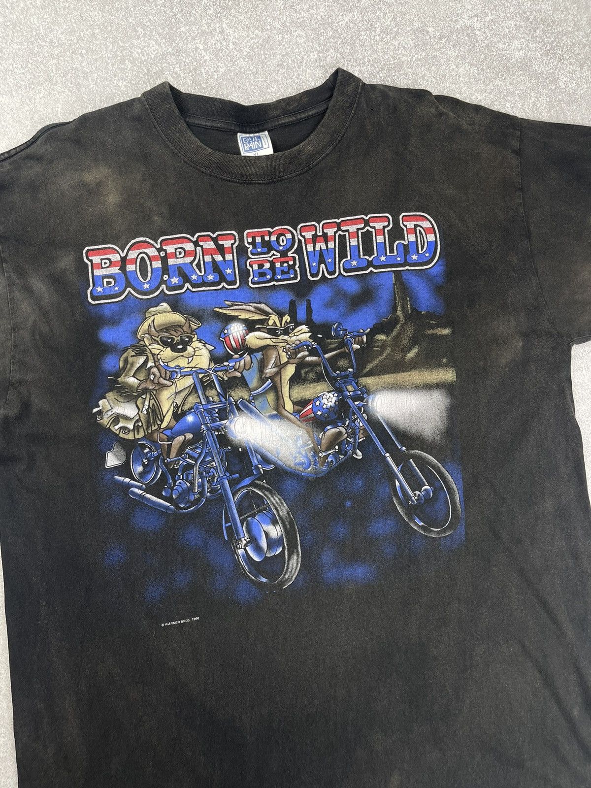 Warner Bros Vintage 1996 Warner Bros Born To Be Wild T-Shirt Size XL Size US XL / EU 56 / 4 - 3 Thumbnail
