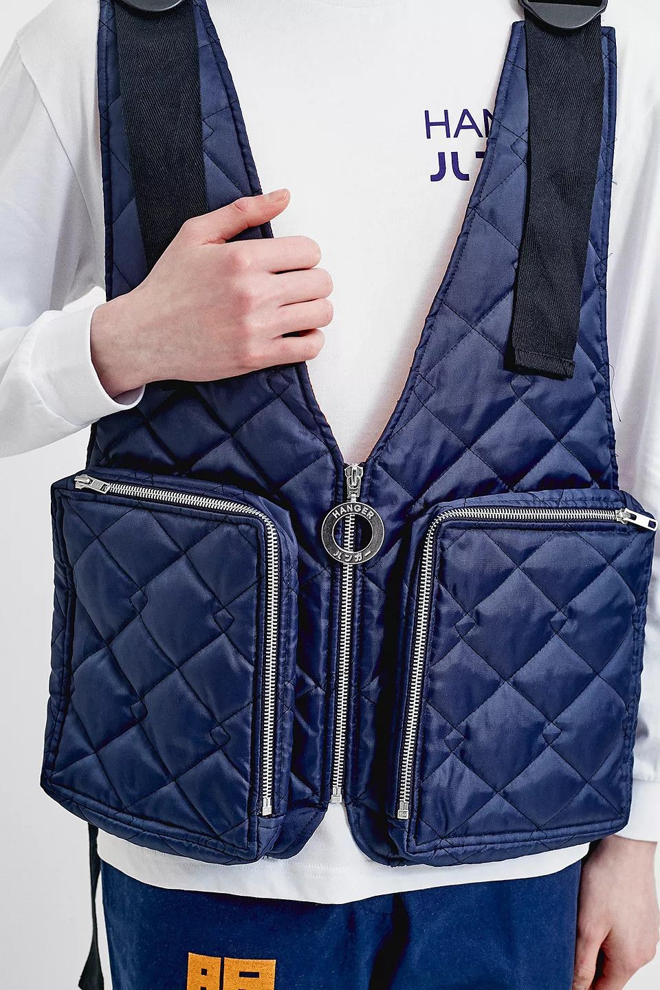 Other HANGER UO Exclusive Navy Quilted Ripstop Gilet Size US M / EU 48-50 / 2 - 3 Thumbnail