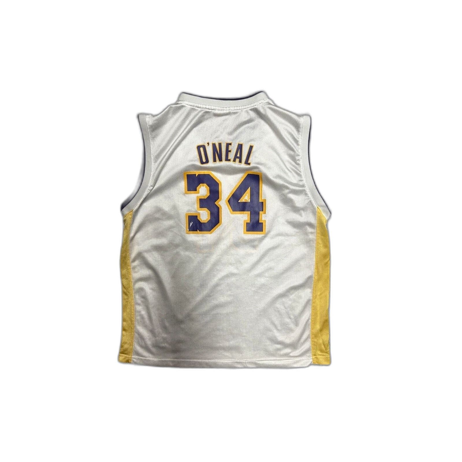 Reebok Vintage Reebok Shaq Lakers Breast Cancer Jersey White 1Authe Size US XL / EU 56 / 4 - 2 Thumbnail