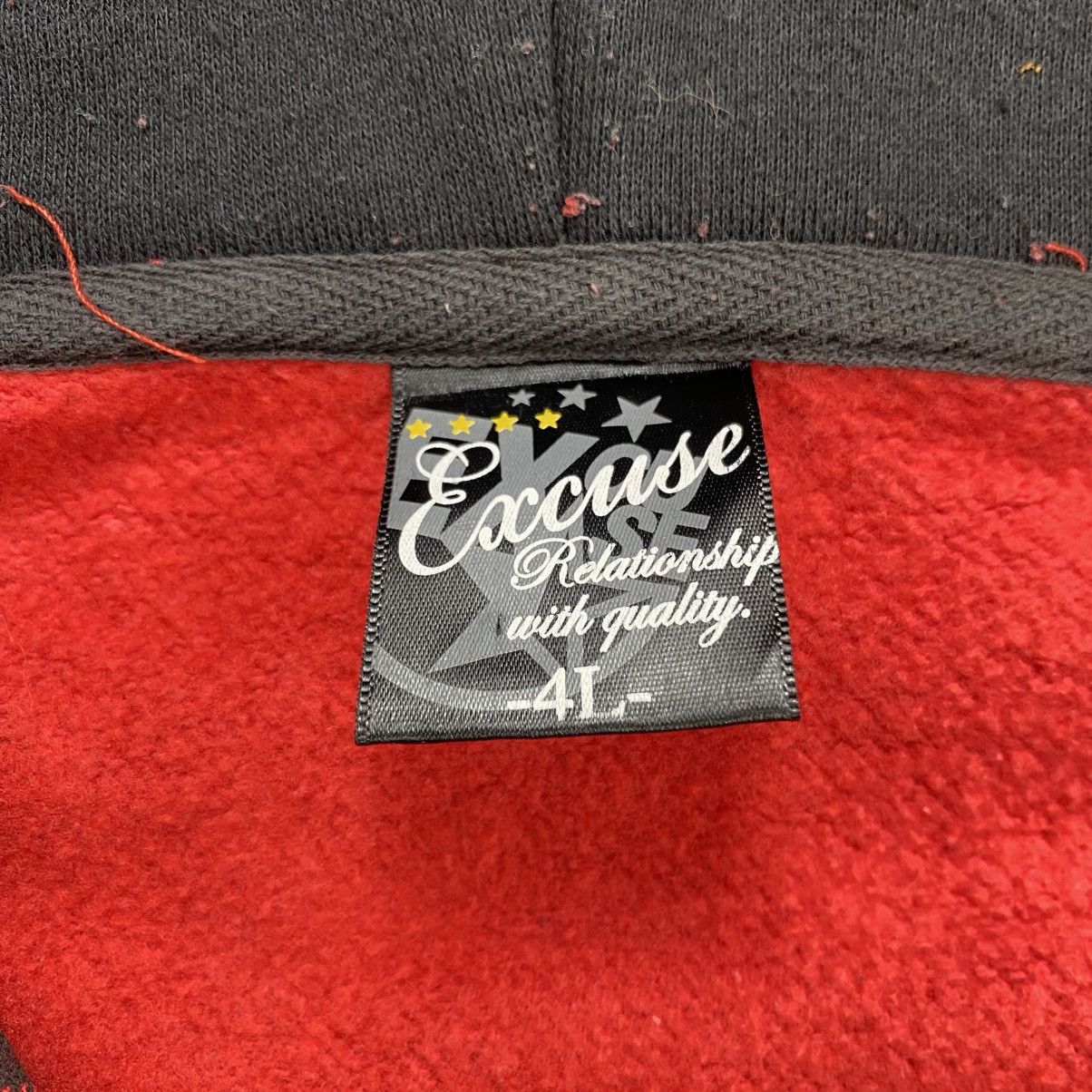 Japanese Brand 2000s Excuse Zip Fur Hoodie Poem Ifsix Gothic Lgb Style Size US XXL / EU 58 / 5 - 10 Thumbnail