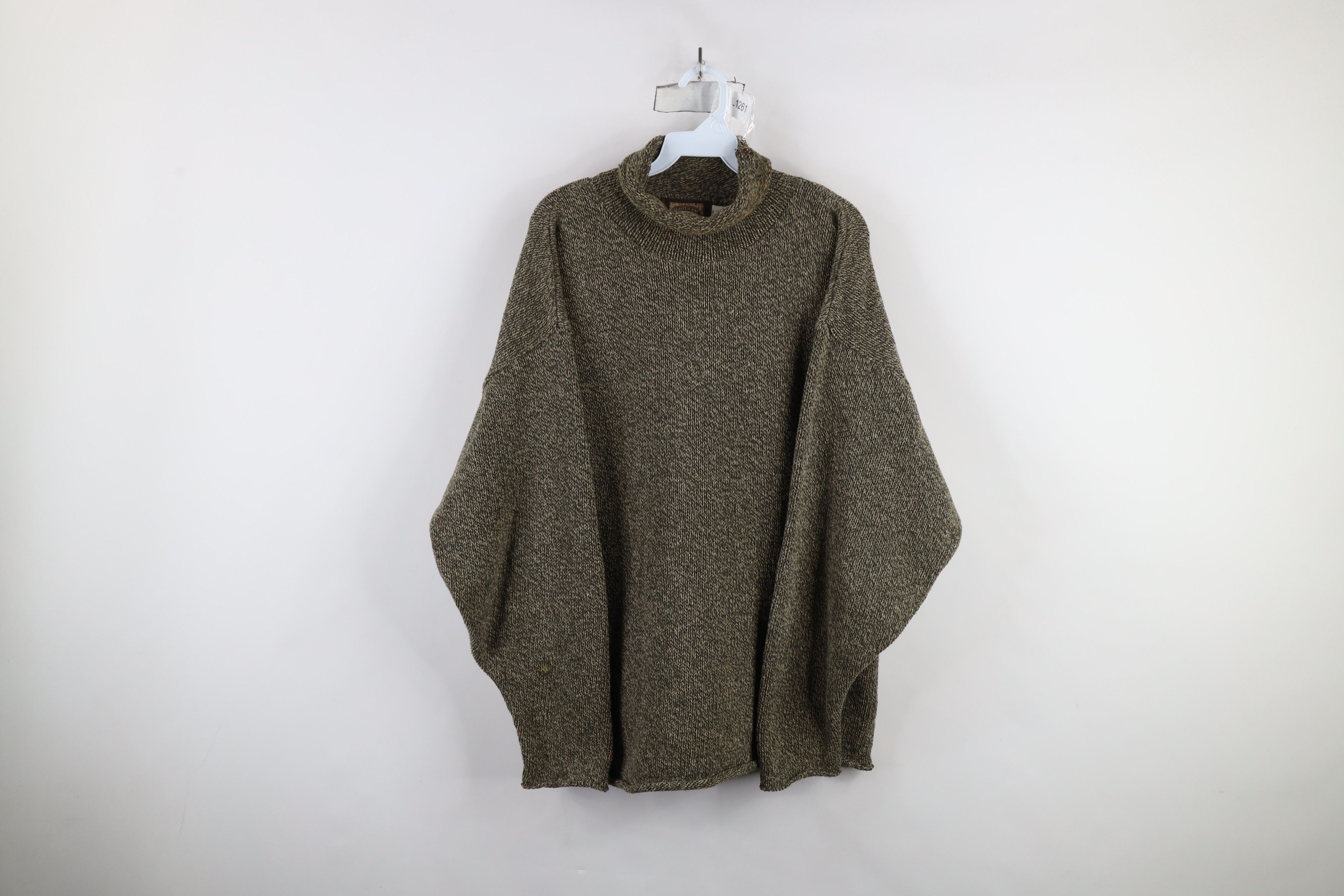 Vintage Vintage 90s Streetwear Marled Knit Turtleneck Sweater USA Size US M / EU 48-50 / 2 - 1 Thumbnail