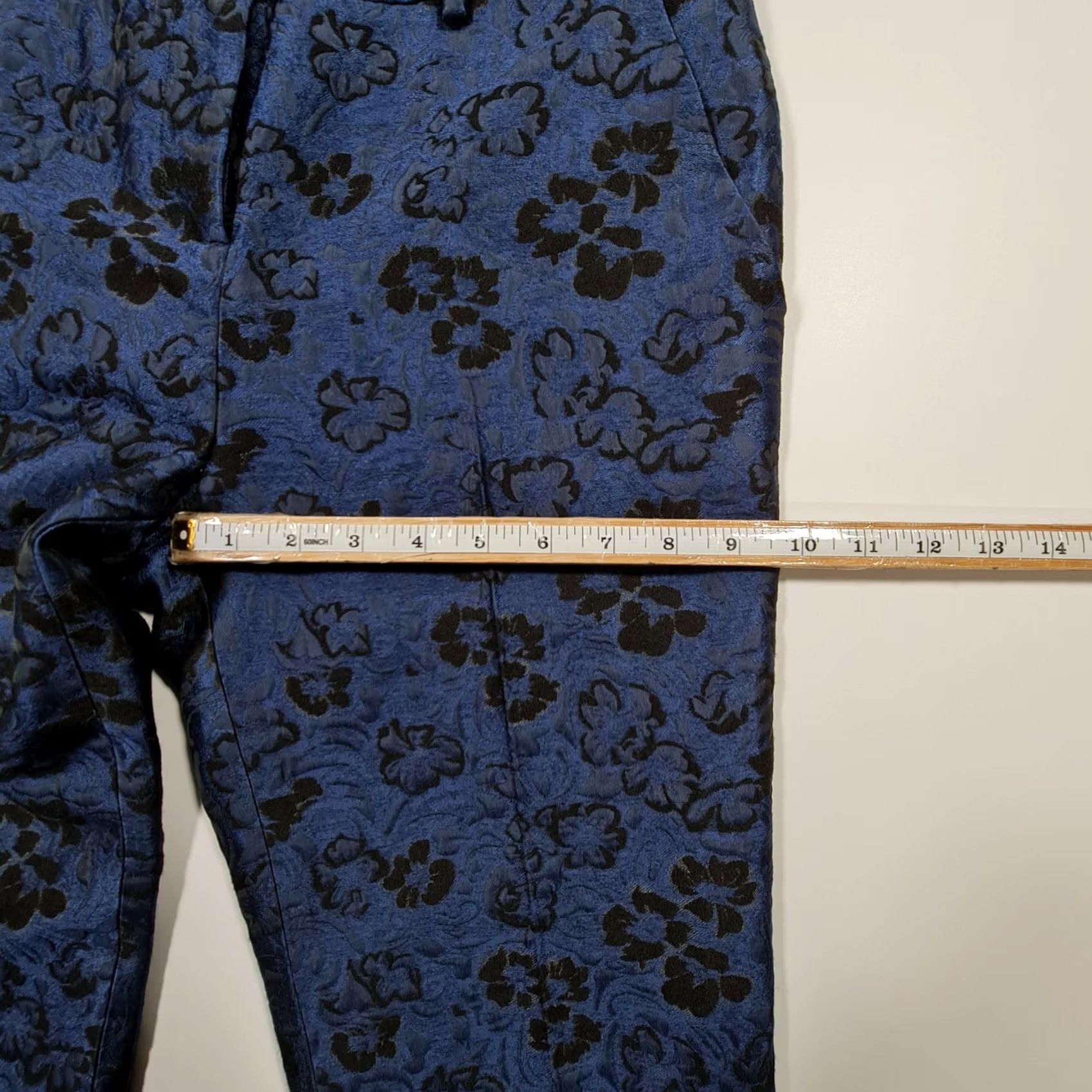Jack Wills Jack Wills Dress Pants Floral Blue 8 UK Trousers Woman High Rise Regular Pockets Size 30" / US 8 / IT 44 - 6 Thumbnail