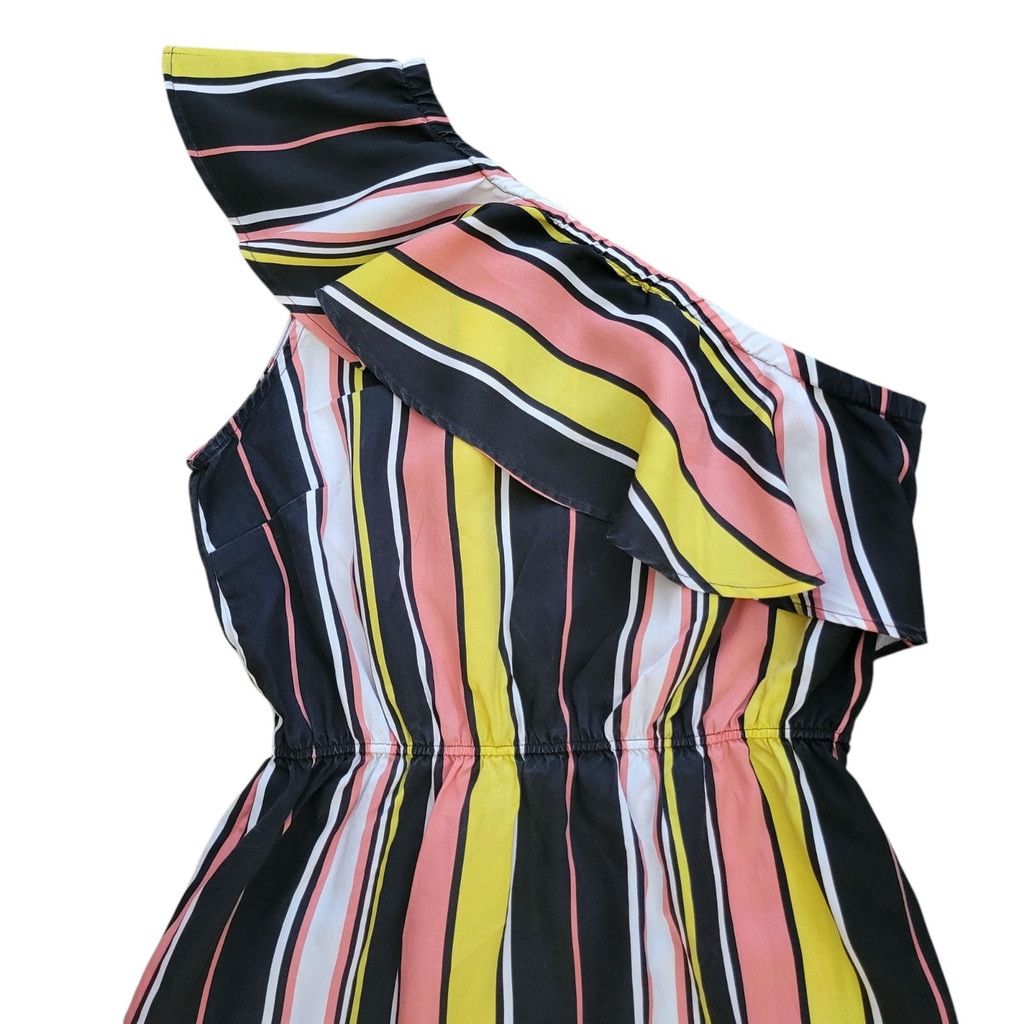 Guess Guess Women's One Sleeve Multi-Color Stripes Knee Length Size L / US 10 / IT 46 - 4 Thumbnail
