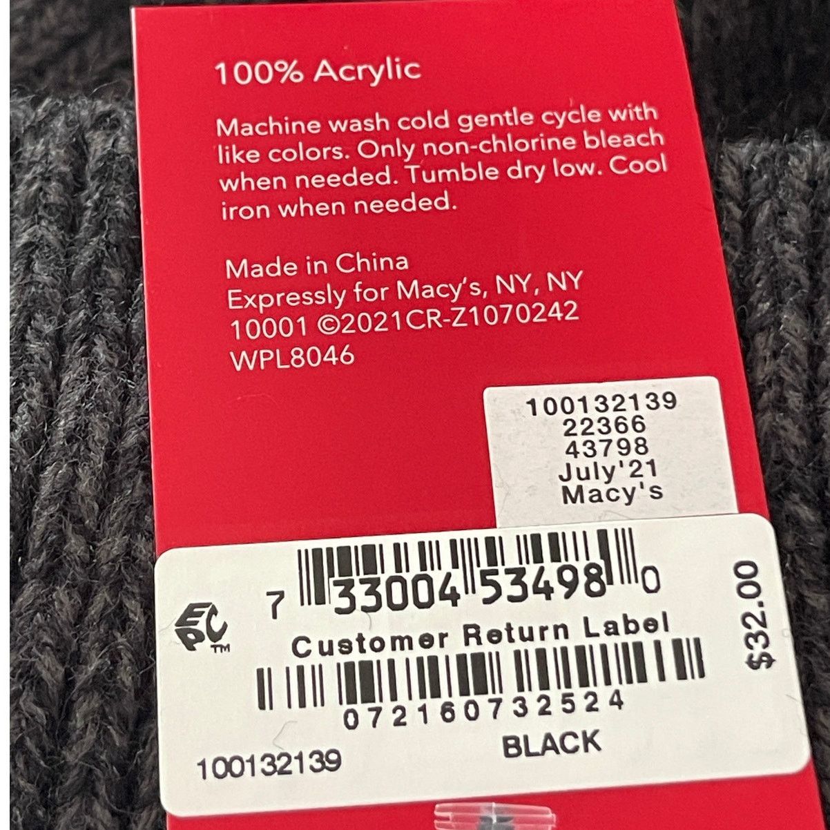 Club Room Club Room Knit Beanie Hat Cap - Mottled Black One Size - $32 Size ONE SIZE - 3 Thumbnail