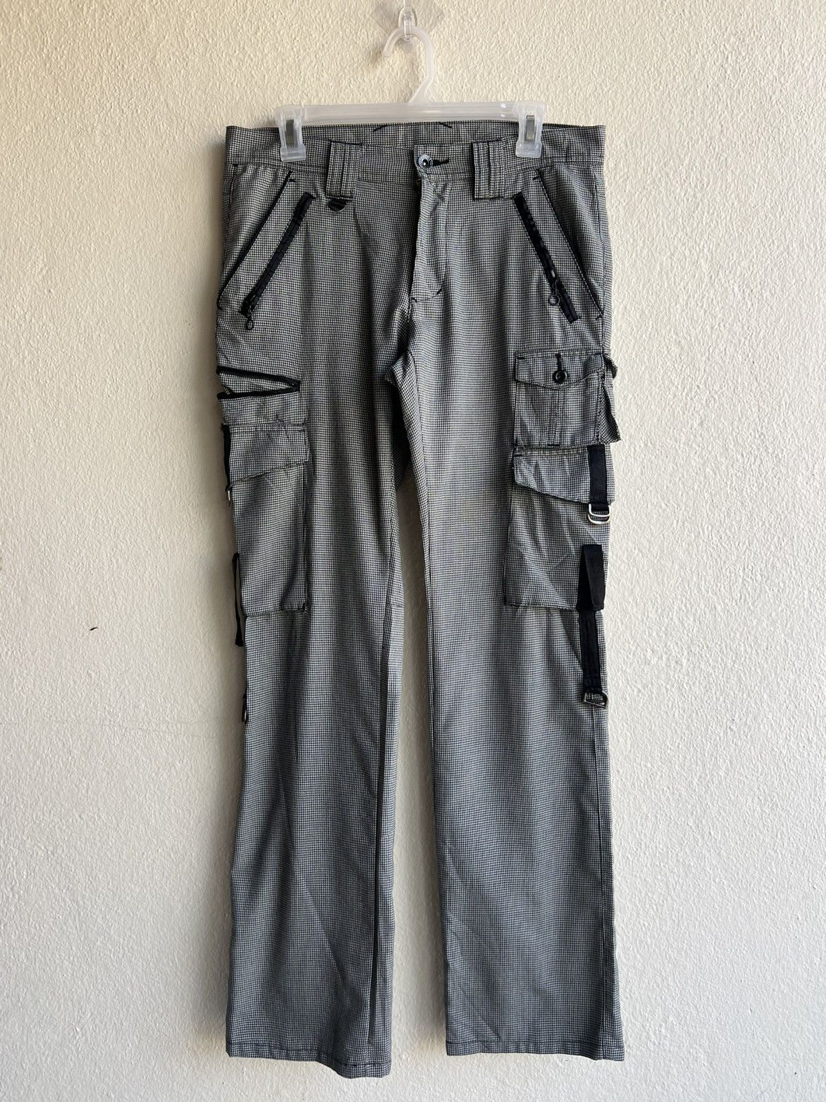 Nicole Club Nicole Hideaways Japan Houndstooth Cargo Flare Trouser Pant Size US 30 / EU 46 - 23 Thumbnail