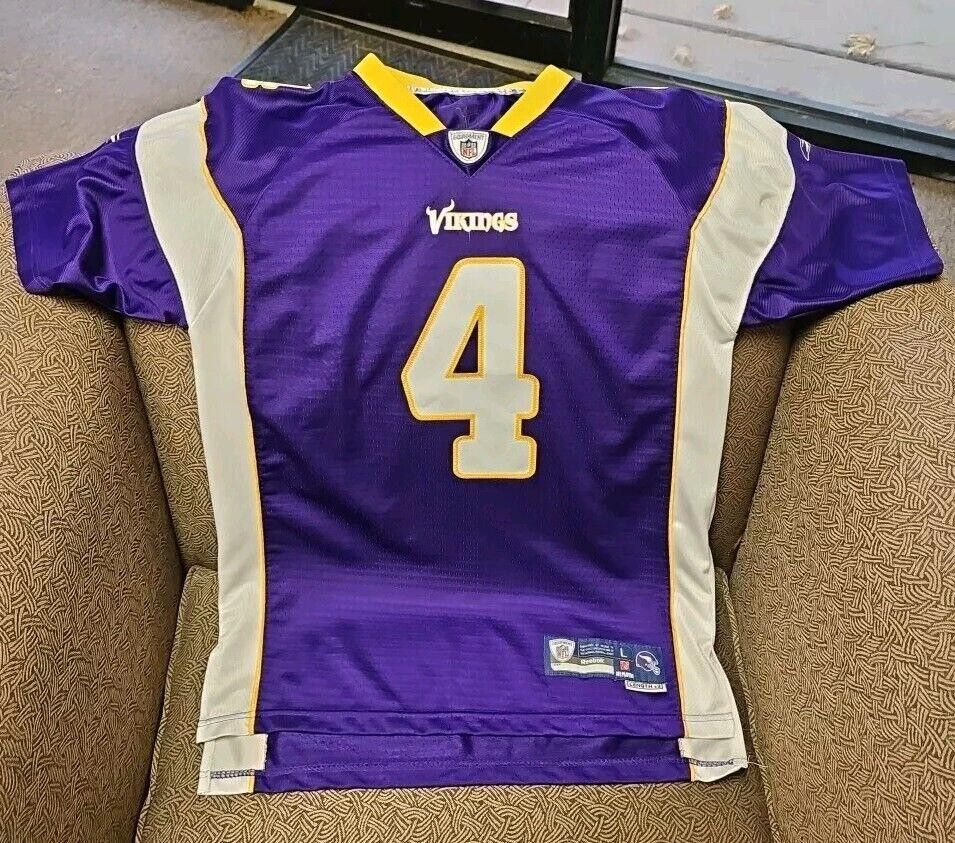 Reebok Brett Favre Vikings Reebok Jersey Youth L 18-20 Purple NFL Size ONE SIZE - 1 Thumbnail