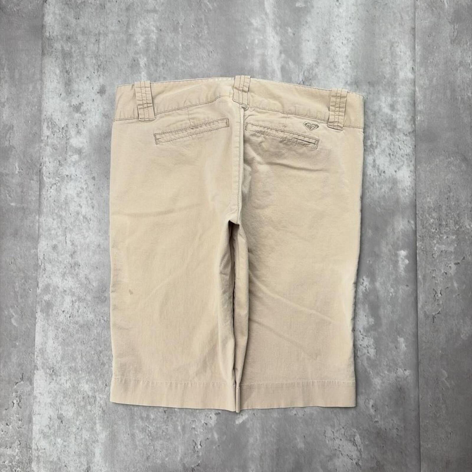 Royal Robbins Y2K Beige Roxy Quiksilver Grunge Capri Skater Shorts Size 32" / US 10 / IT 46 - 1 Thumbnail