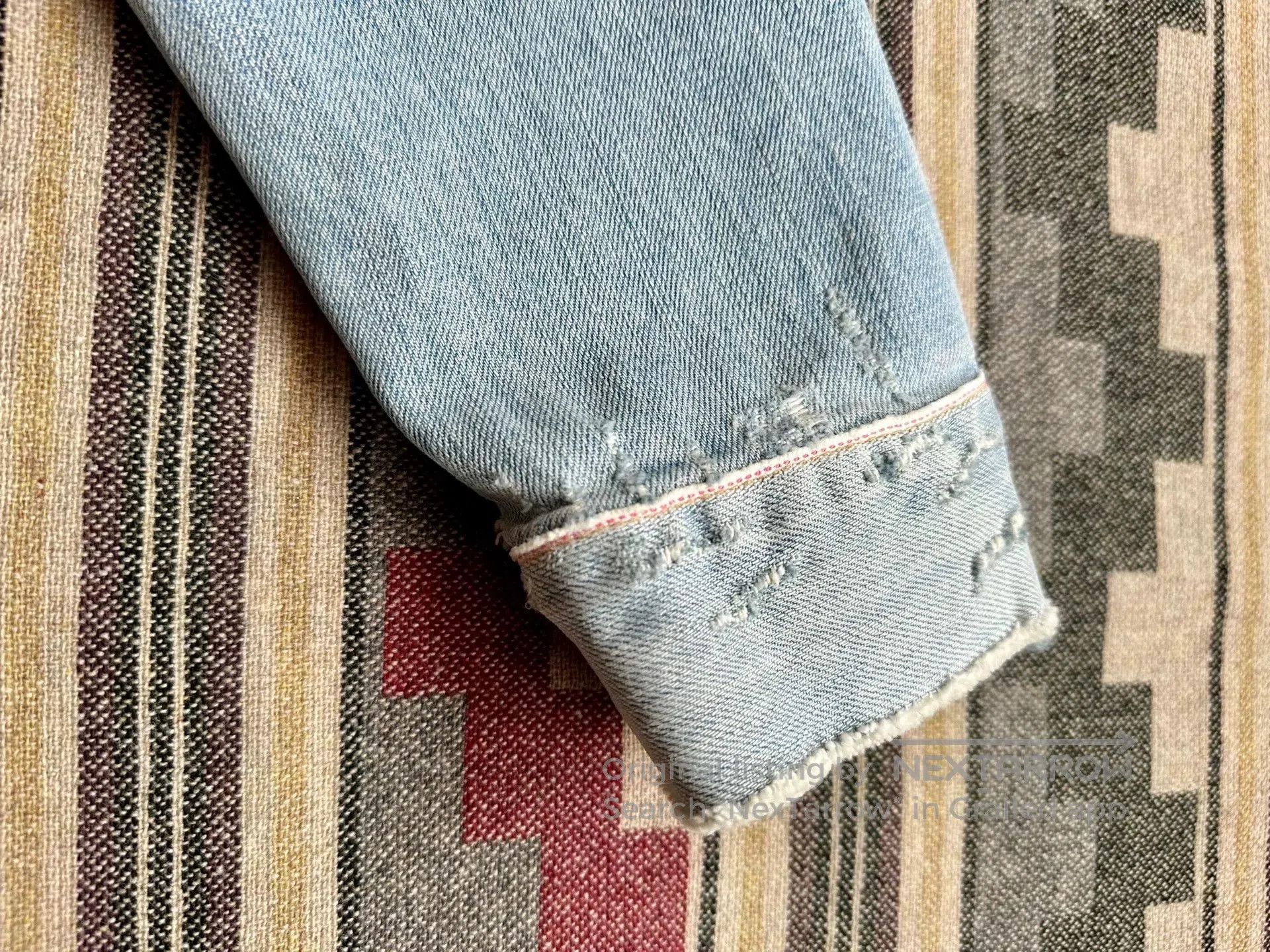 Fabric Brand & Co. denim jacket with distressed details. Size US S / EU 44-46 / 1 - 9 Thumbnail