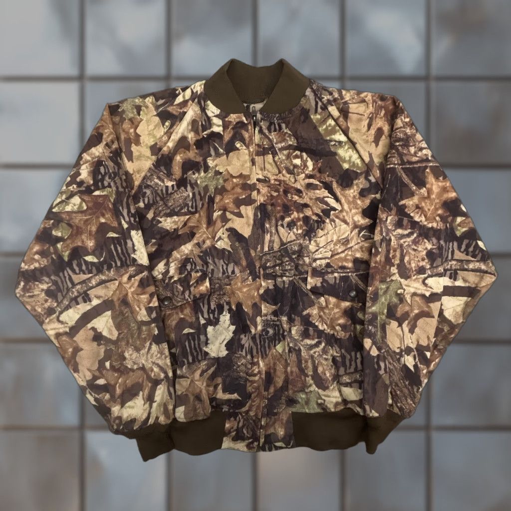 Vintage VINTAGE Galyans Jacket Mens Large Camouflage Camo Hunting Bomber Zip Front 90s Size US L / EU 52-54 / 3 - 1 Thumbnail