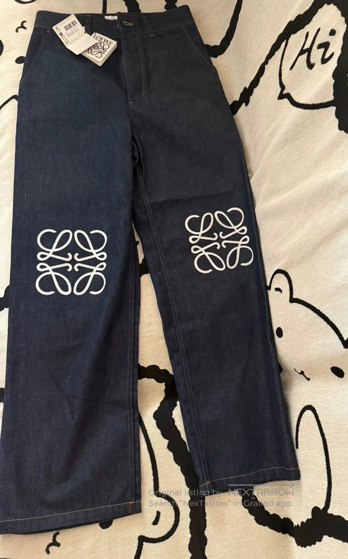 Loewe new loewe embroidered logo denim pants. Size US 34 / EU 50 - 1 Thumbnail