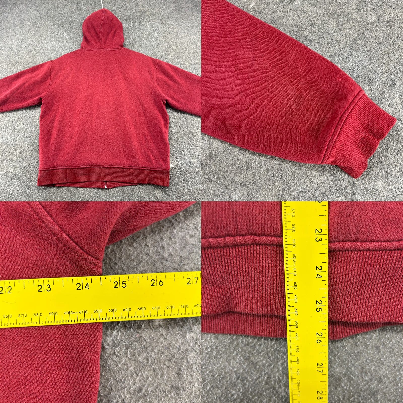 Southpole VINTAGE Southpole Hoodie Mens L Red Full Zip Sherpa Fleece Lined Skater Logo Y2K Size US L / EU 52-54 / 3 - 9 Thumbnail