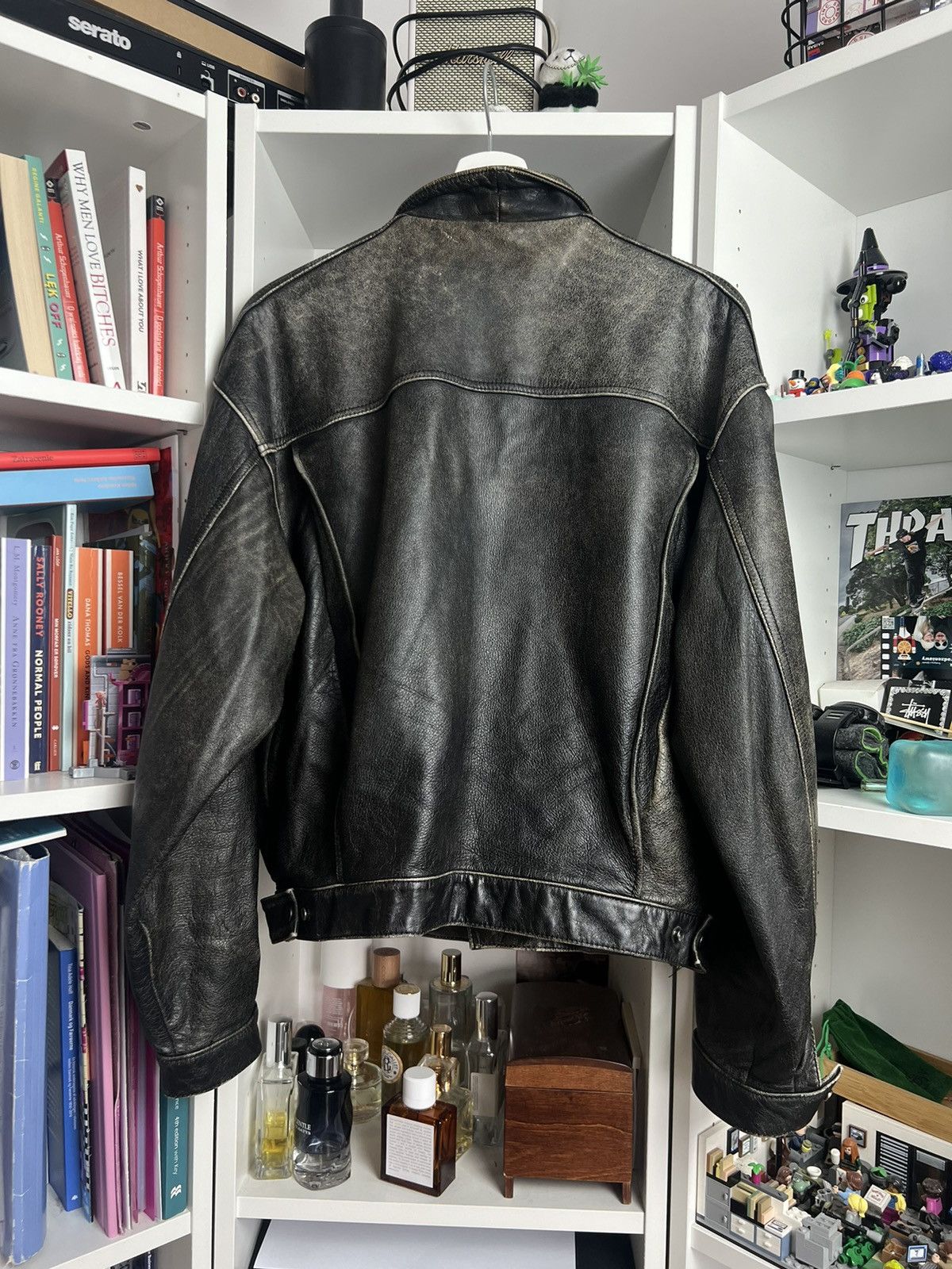 Other Vintage y2k cropped boxy avantharde leather moto biker jacket Size US L / EU 52-54 / 3 - 2 Thumbnail