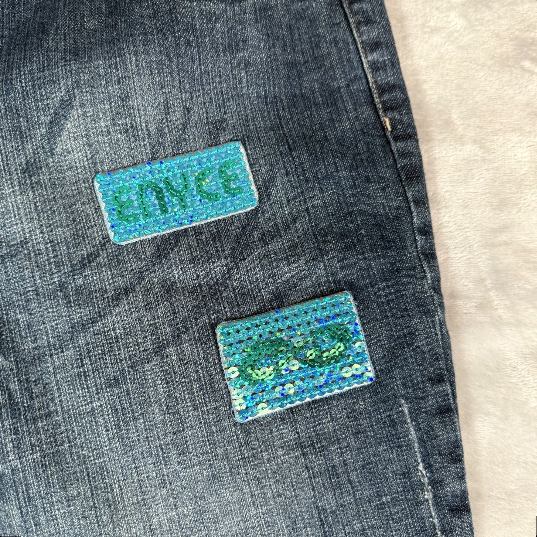 Enyce VINTAGE Enyce Jeans Womens 32x32 Baggy Straight 5-Pocket Denim Blue Hip Hop Style Size 32 Womens Size 24" / US 00 / IT 34 - 5 Thumbnail