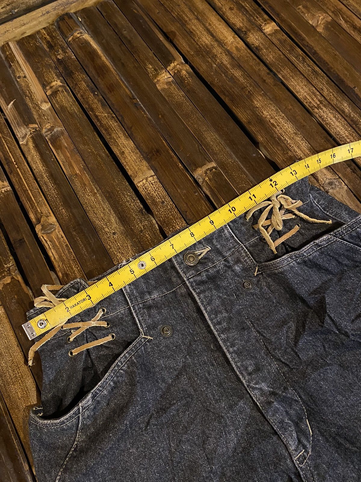 Japanese Brand FIRSTAID BODAGE DENIM PANTS Size 28" / US 6 / IT 42 - 10 Thumbnail
