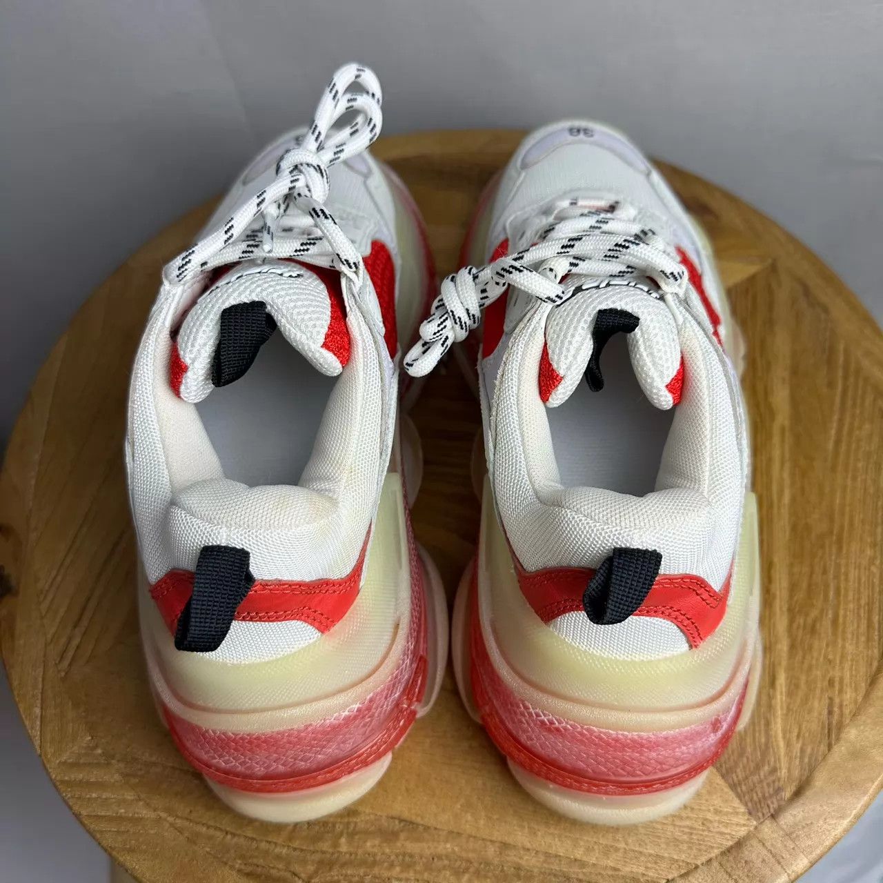 Balenciaga BALENCIAGA TRIPLES White/Red Crystal 36 98 New Box Size US 5.5 / IT 35.5 - 4 Thumbnail