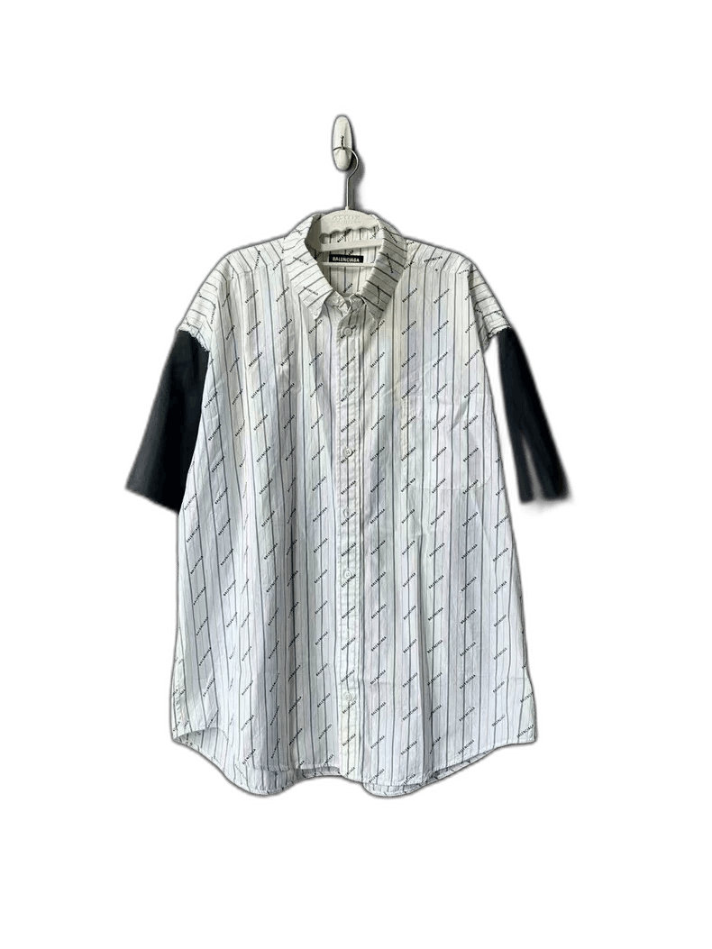 Balenciaga Balenciaga Two-Toned Short Sleeve Shirt-2506 Size US L / EU 52-54 / 3 - 1 Thumbnail