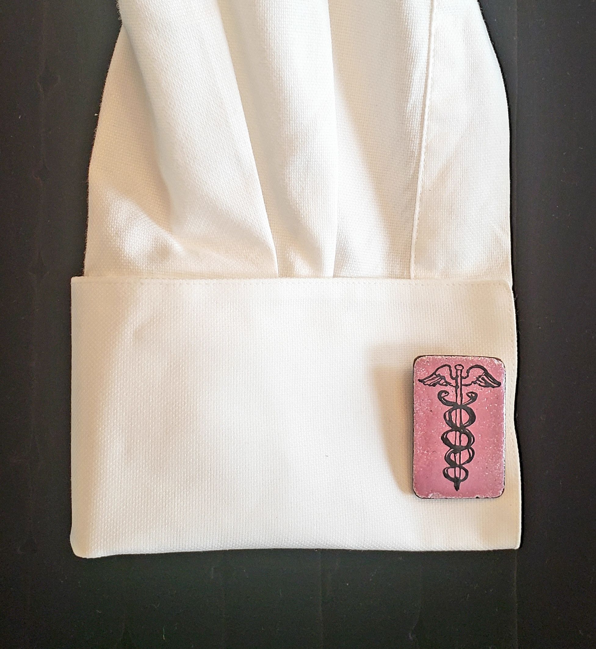 Vintage vintage cuff links medical doctor pink enamel Size ONE SIZE - 2 Thumbnail