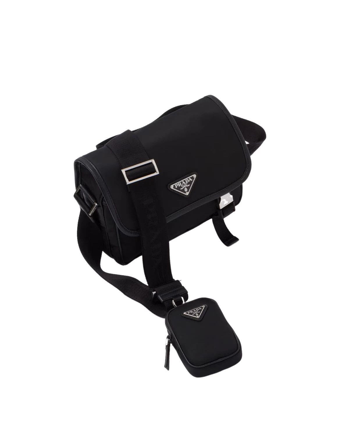 Prada PRADA Black Re-Nylon Saffiano Shoulder Bag New Auth Size ONE SIZE - 2 Thumbnail