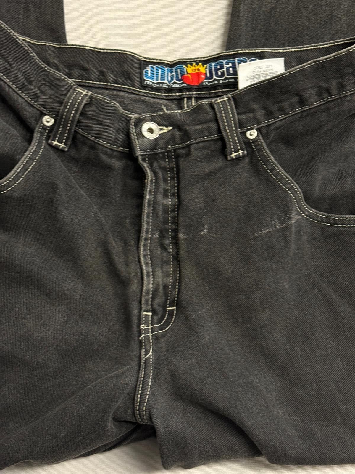 JNCO Vintage JNCO Wide Leg Jeans 34W x 32L J179 Black Pipes Size US 34 / EU 50 - 2 Thumbnail