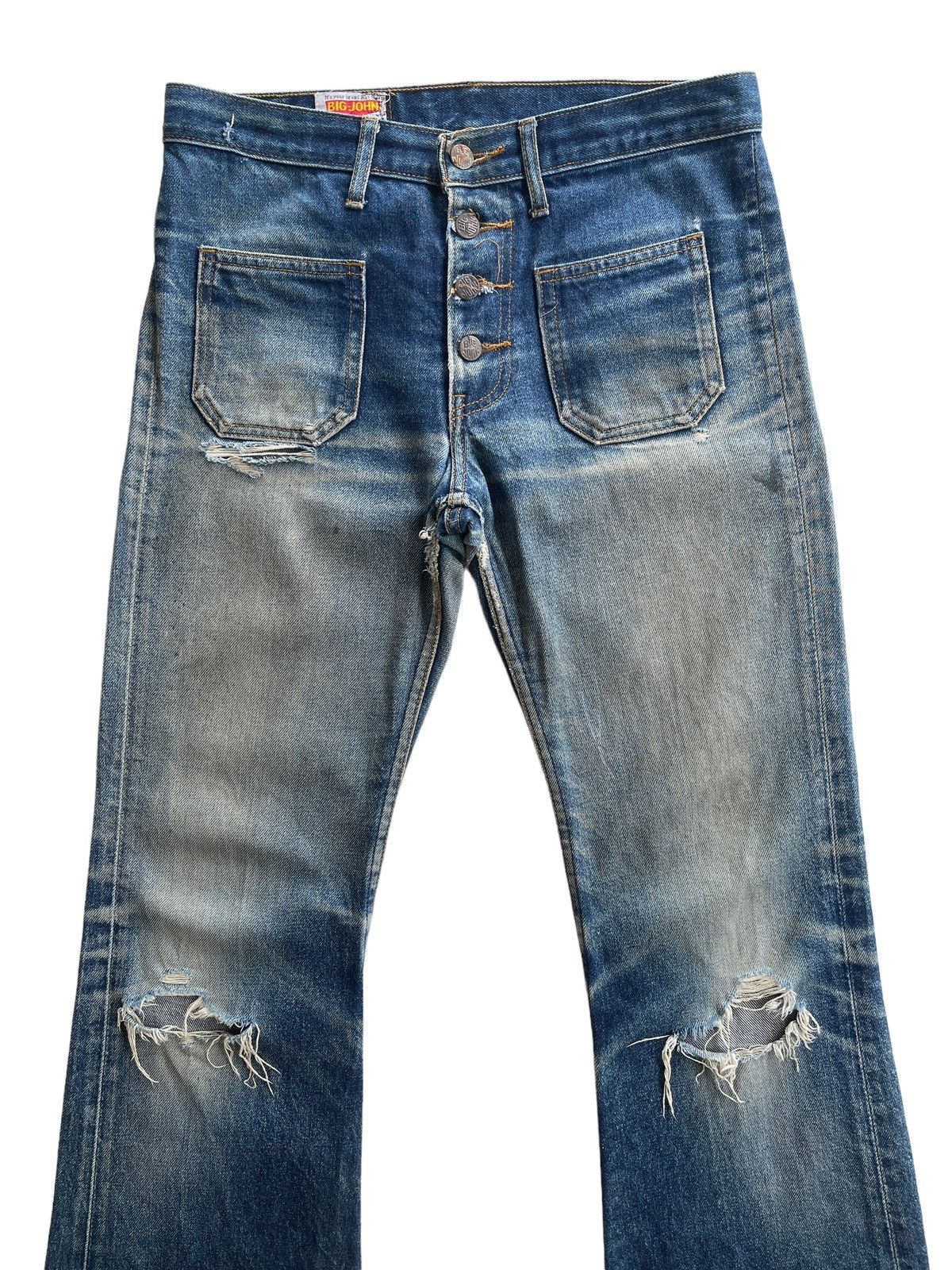 Big John Vintage Distressed Flare Denim Size US 30 / EU 46 - 3 Thumbnail
